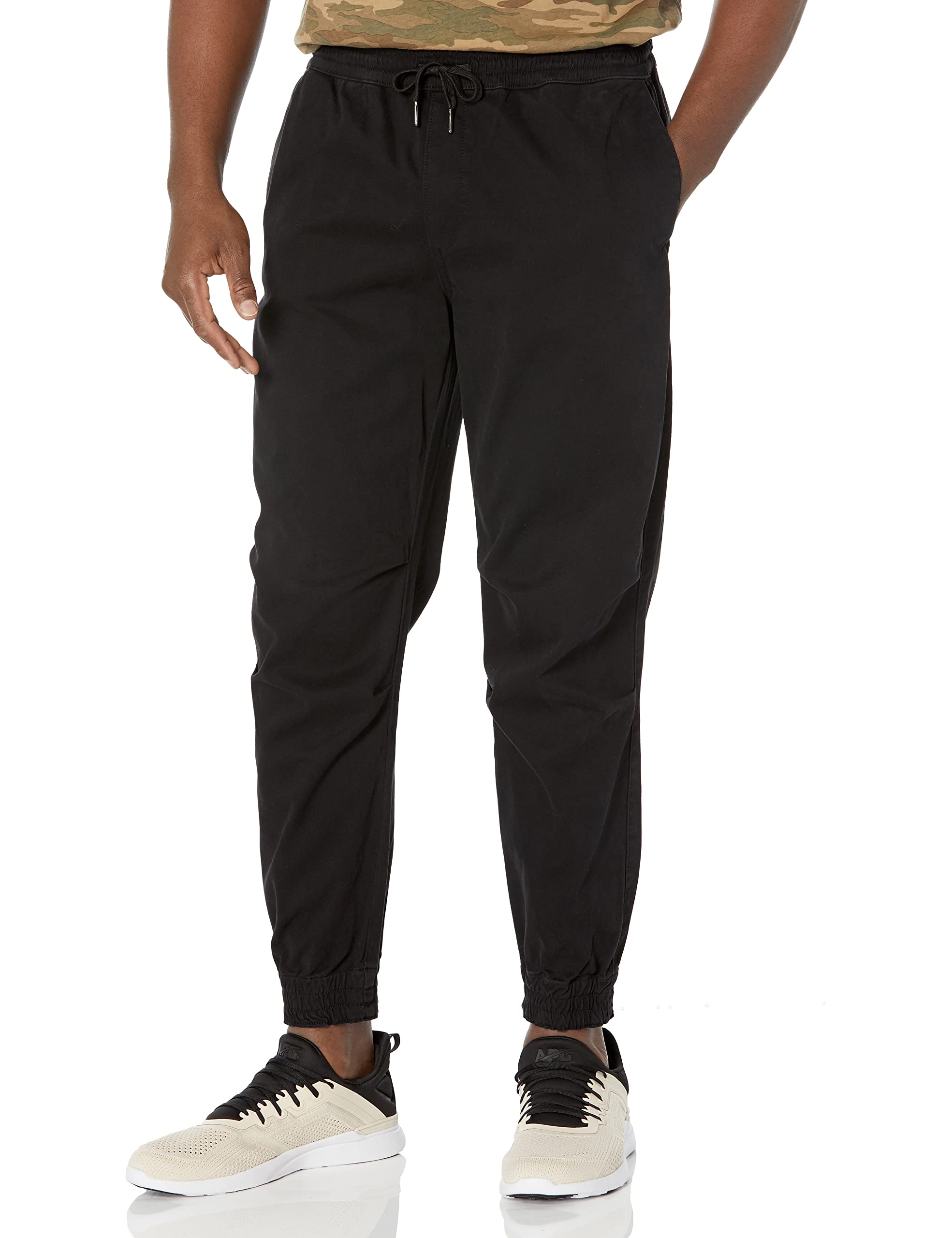 Armani Exchange Men's Slim Fit Cuffed Leg Drawstring Pants - Casual Comfortable Trousers for Work, Travel & Everyday Wear
