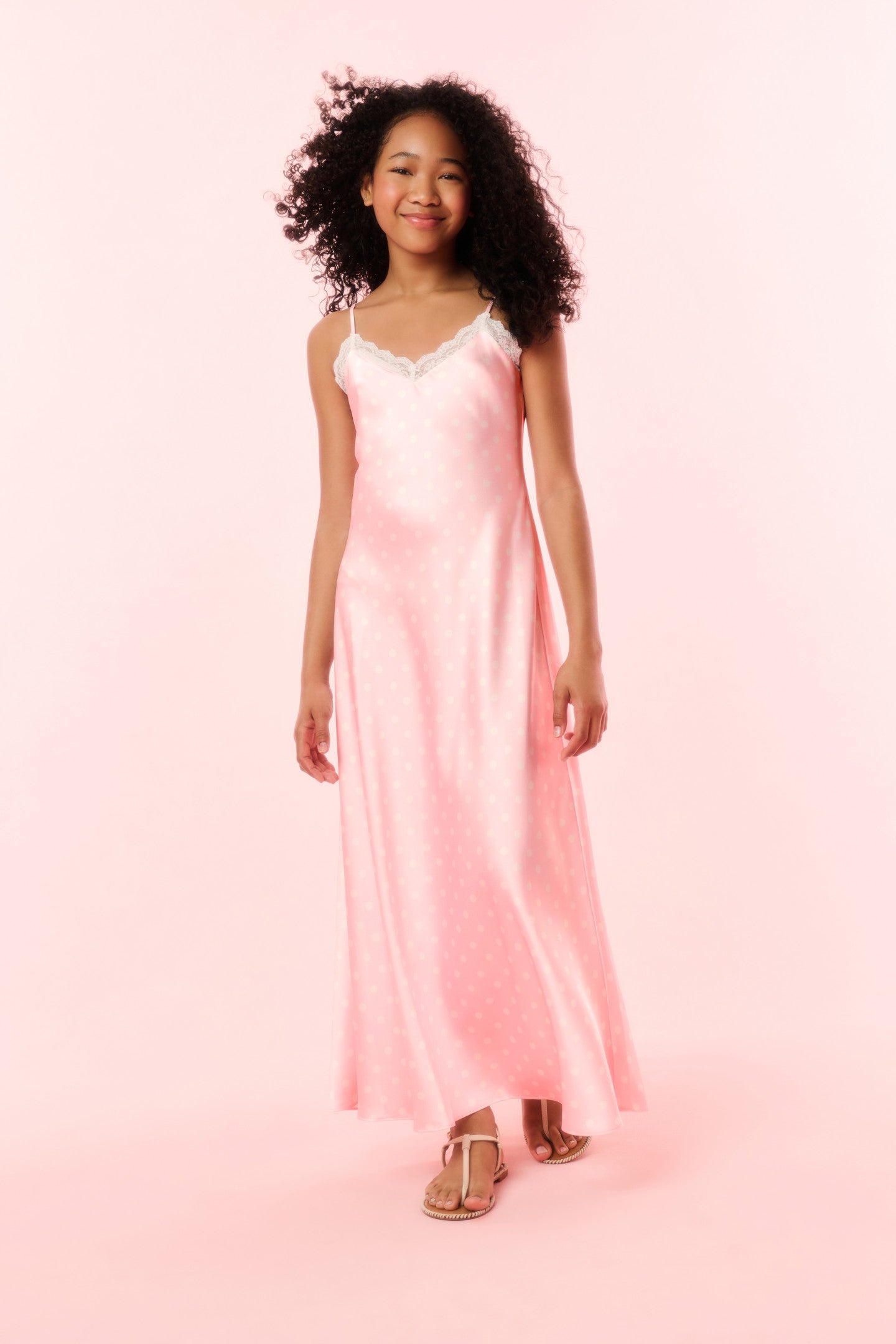 Adelise Girls' Polka Dot Slip Dress - Cute & Comfortable Summer Party Dress for Kids, Birthday, Photo Shoots & Special Occasions