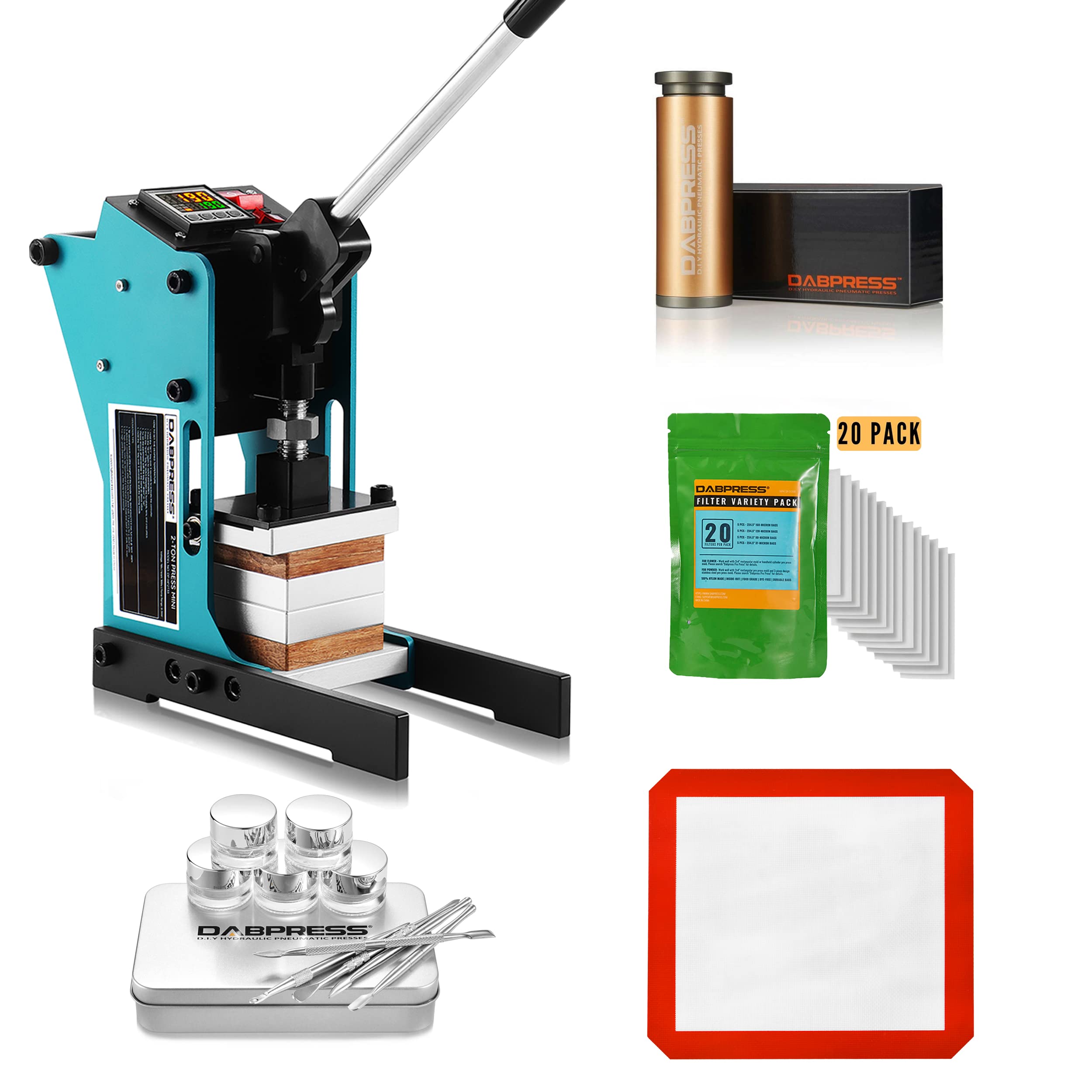 Manual Small Heat Press Machine with Dual 3x3 Heated Plates - Complete Accessory Kit Included for DIY T-Shirt Printing, Sublimation, and Craft Projects