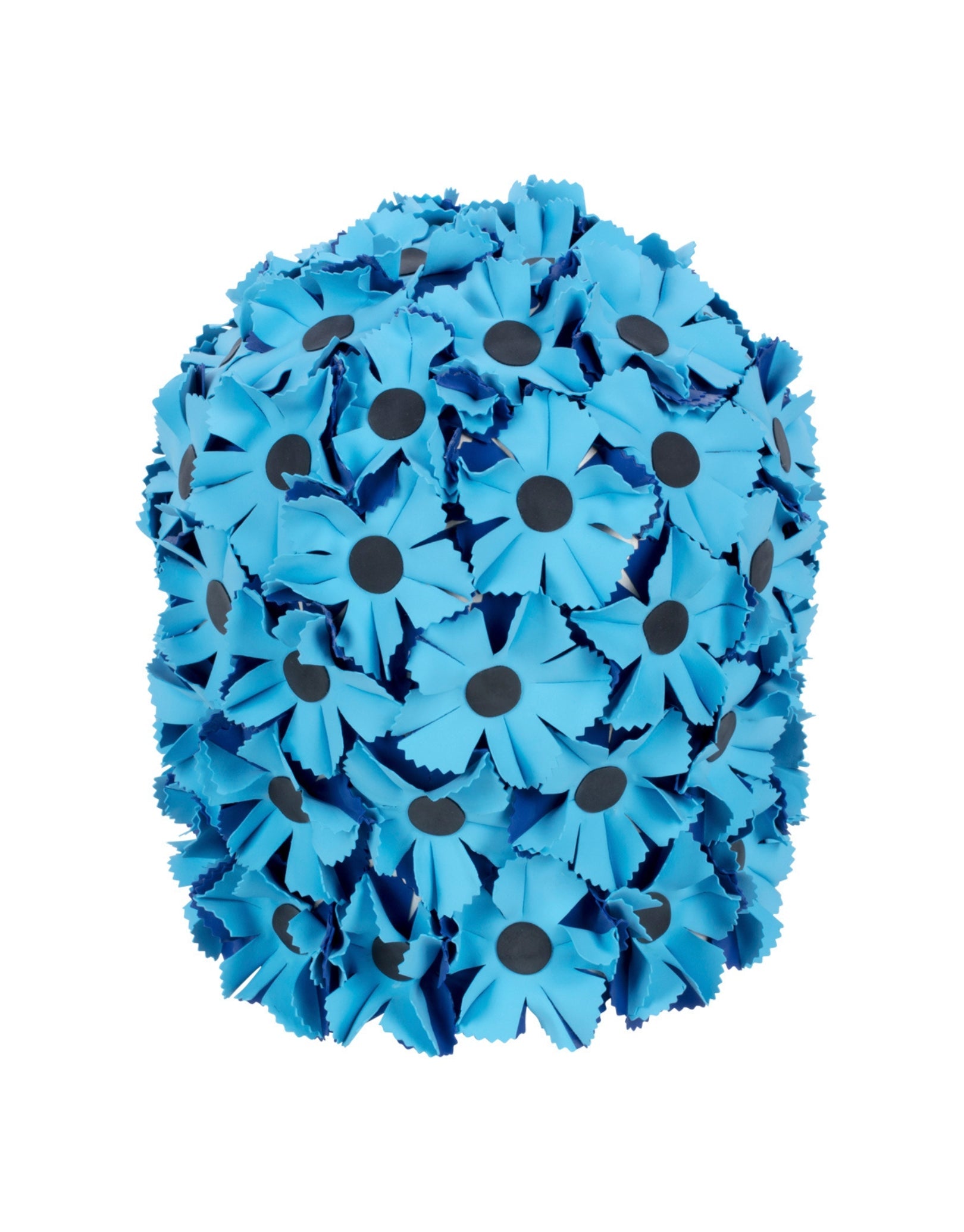 Waterproof Rubber Swim Cap with Floral Design - Comfortable & Durable for Swimming, Aqua Fitness & Water Aerobics
