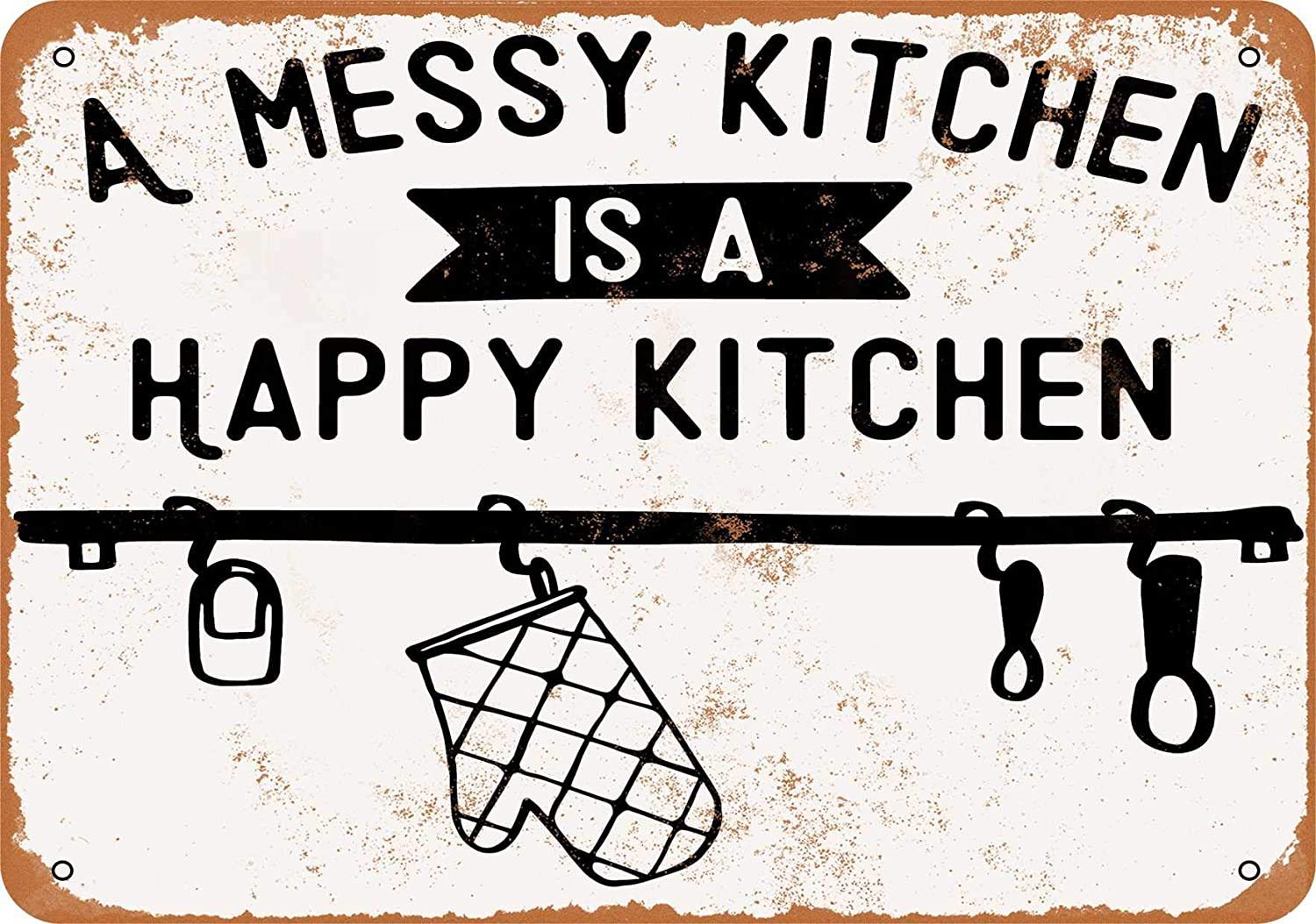 Vintage Retro Hanging Wood Sign for Kitchen Decor - 8