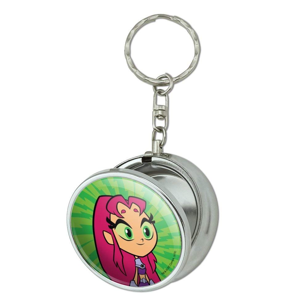 Teen Titans Go! Starfire Portable Travel Ashtray Keychain with Cigarette Holder - Compact Purse Accessory for Smoking Enthusiasts | Perfect for Travel, Parties & Outdoor Use