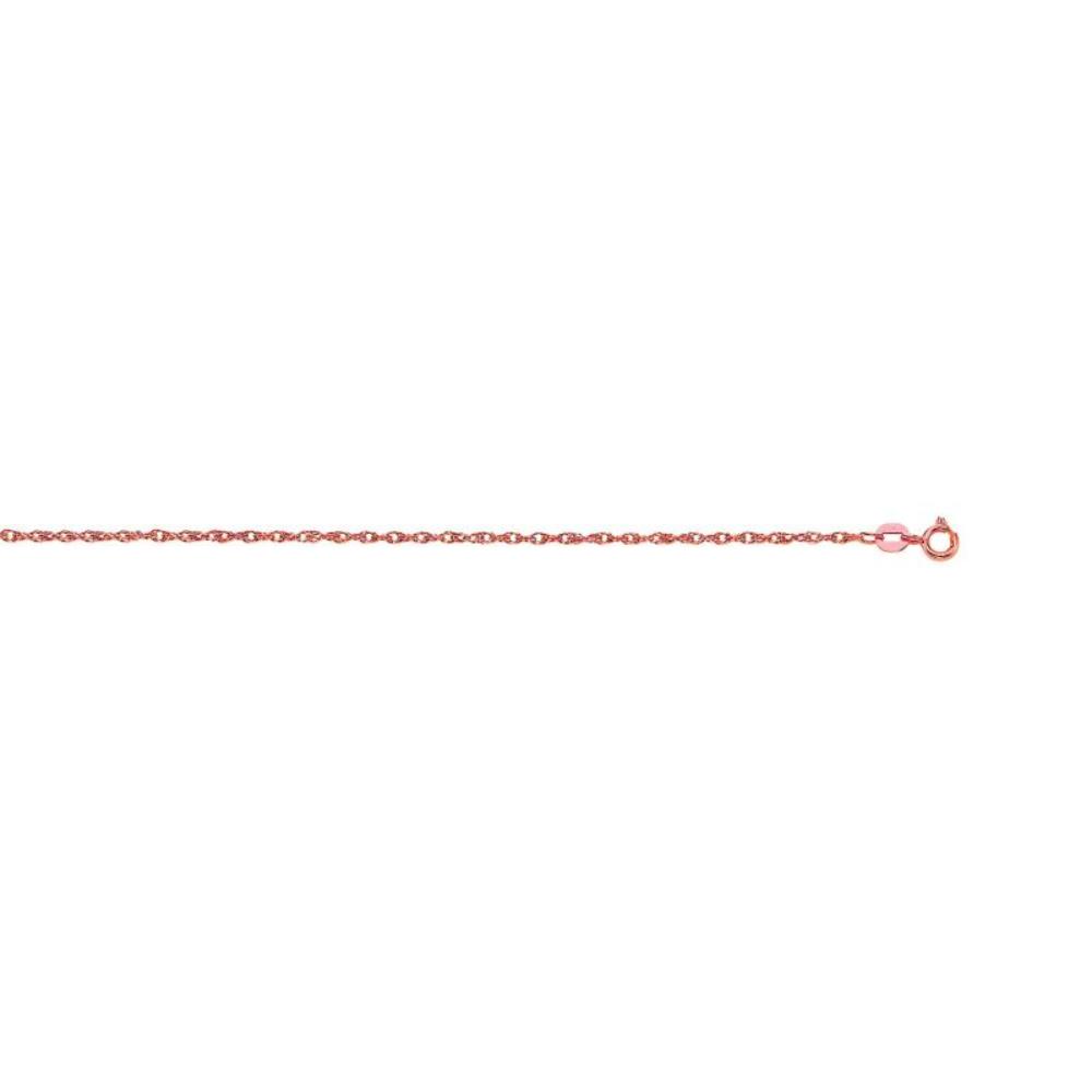 14K Gold .95mm Machine Rope Chain Necklace - 18-24 Inch Adjustable Length - Durable Carded Jewelry for Men & Women - Perfect for Everyday Wear, Gifts & Special Occasions