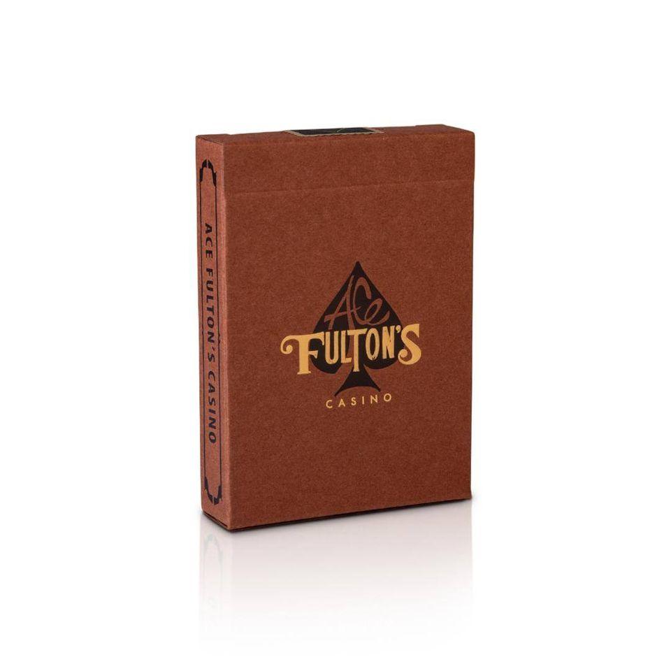 Ace Fulton's Casino Vintage Brown Playing Cards - Premium Poker Cards for Casino Nights, Poker Games, and Magic Tricks