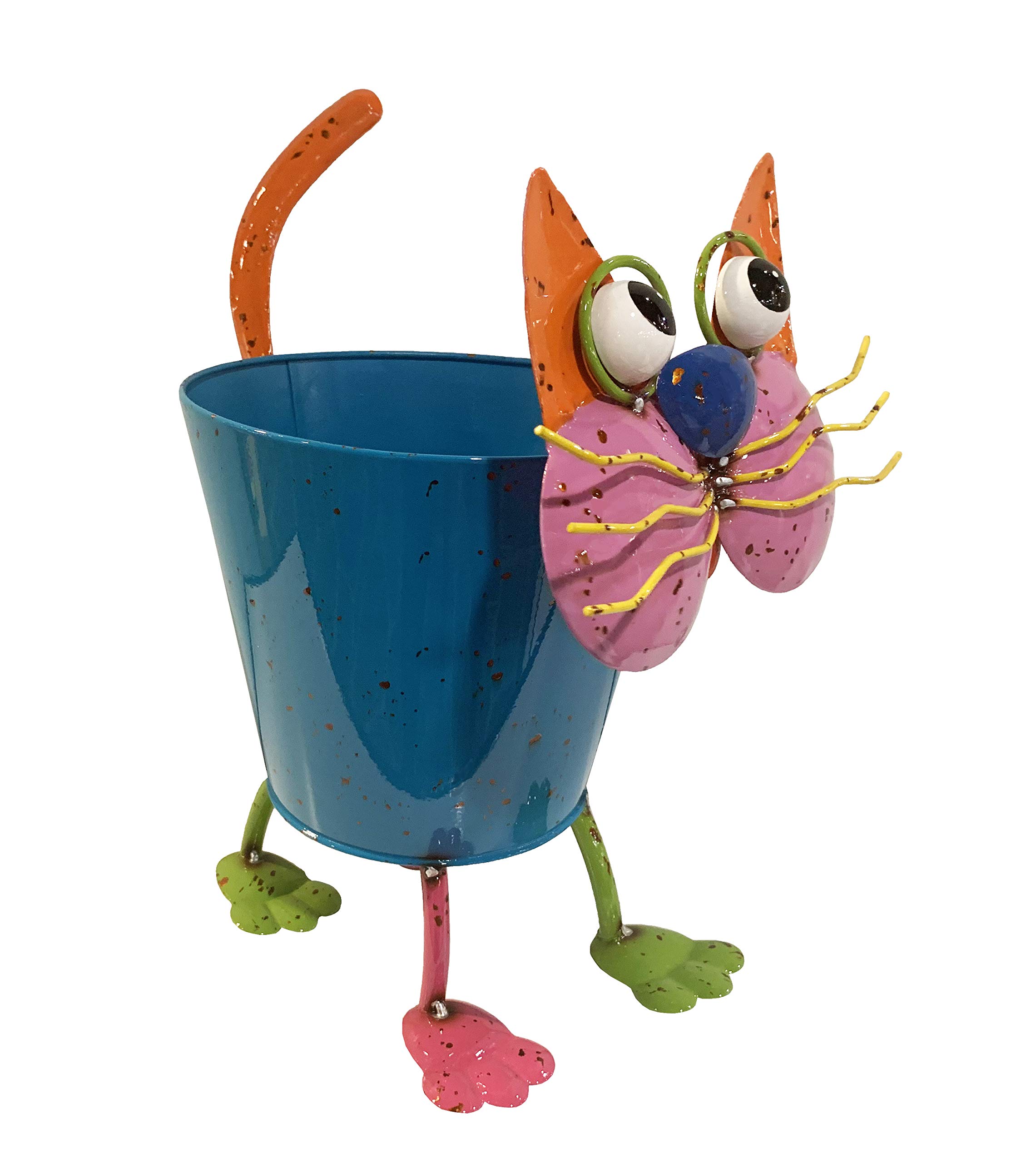 Colorful Cat Planter - Cute Ceramic Flower Pot for Indoor Plants, Succulents & Home Decor | Perfect for Windowsill, Desk & Garden Decorations