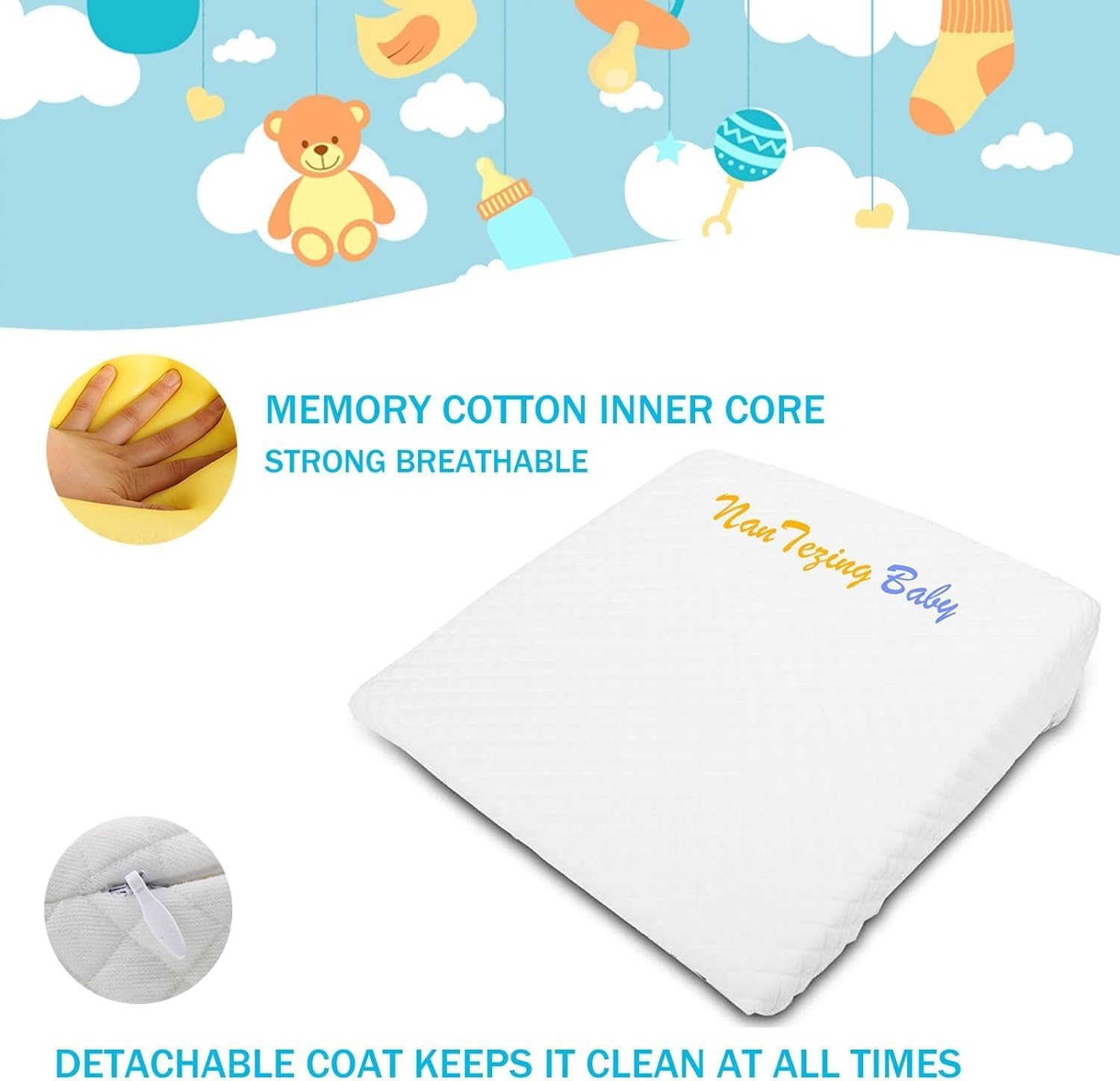 Best Pregnancy Wedge Pillow for Back & Belly Support - Comfortable Maternity Pillow for Side Sleeping, Heartburn Relief & Pregnancy Comfort - Perfect for Pregnant Women, Nursing & Postpartum Recovery