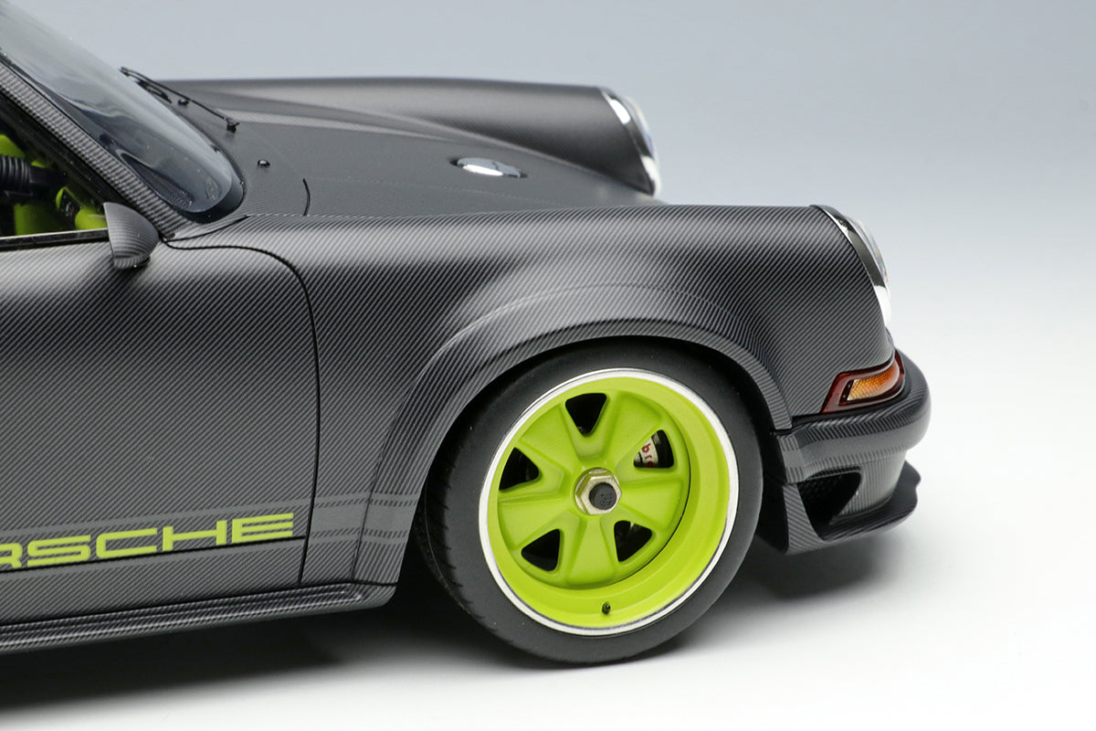 Eidolon 1:18 Scale Porsche Singer 911 DLS 2022 Diecast Model Car - Matte Visible Carbon Finish | Collectible Display Piece for Car Enthusiasts & Home Office Decor