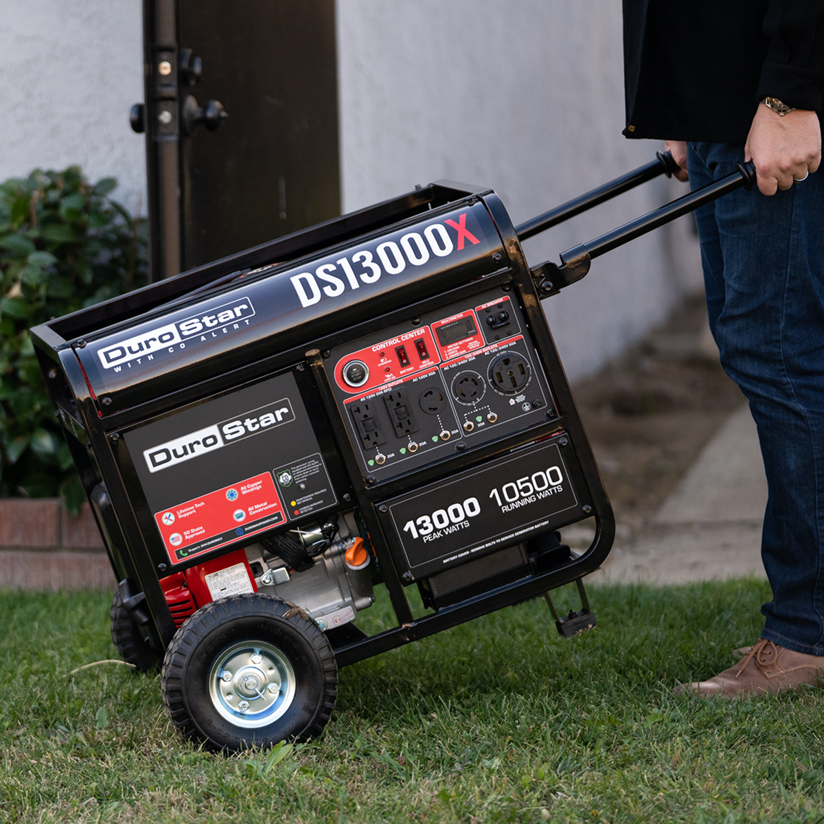 13,000 Watt Portable Gasoline Generator with CO Alert - Reliable Backup Power for Home, Camping & Emergency Use