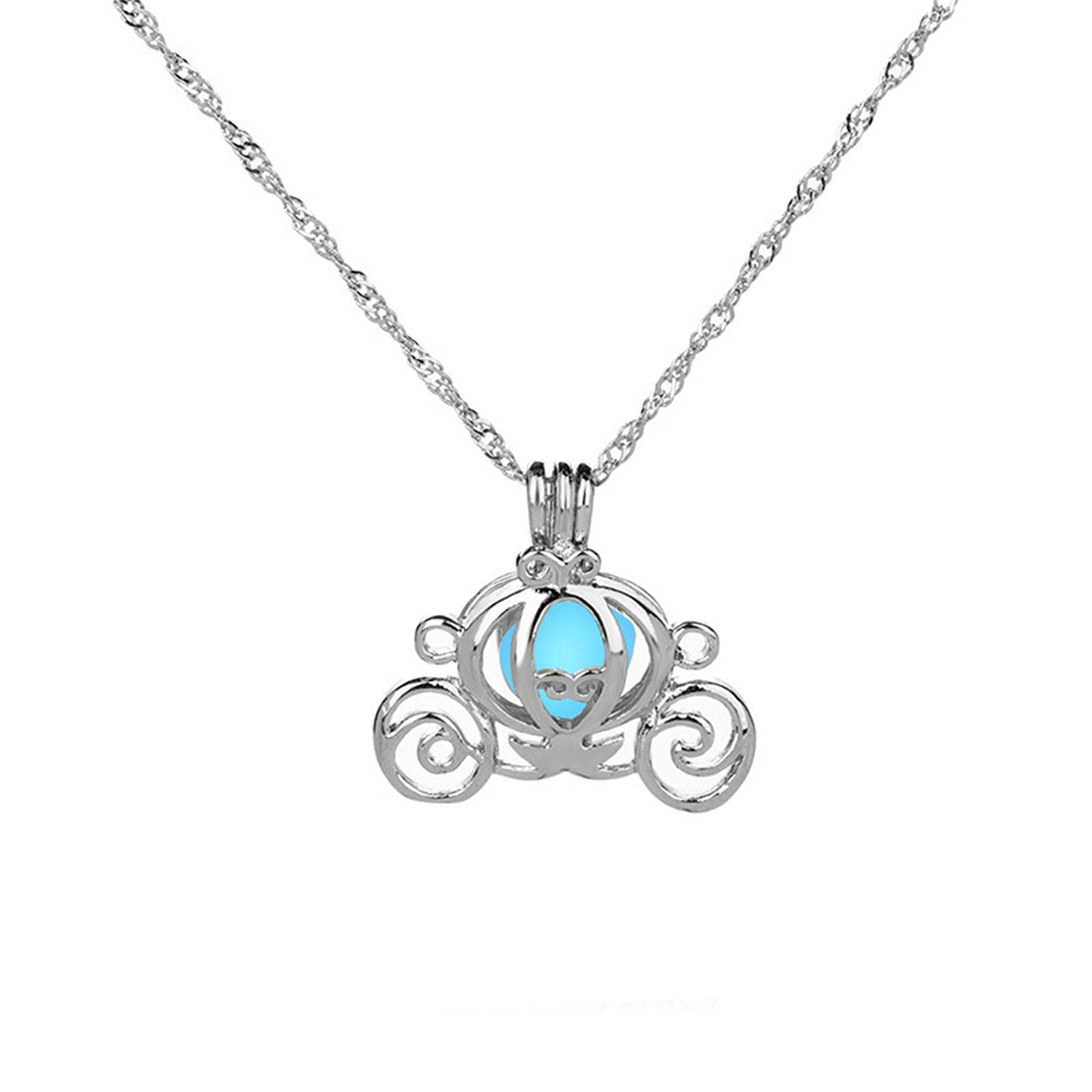 Elegant Hollow Pumpkin Silver Cage Short Necklace - Dainty Clavicle Chain for Women, Halloween Jewelry Gift for Mom | Perfect for Costume Parties, Holiday Gifts & Everyday Wear