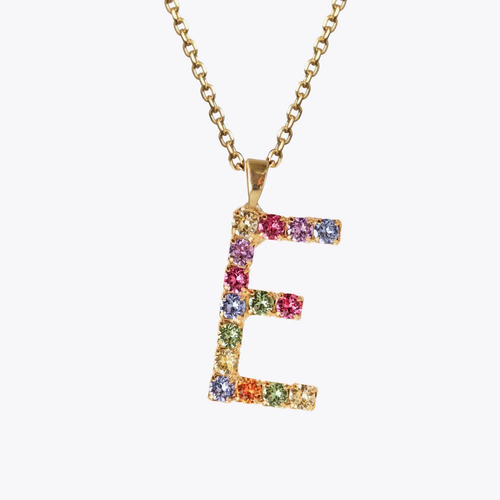 Personalized Letter Necklace with Rainbow Pendant - Custom Initial Jewelry for Women, Gift for Her, Birthday, Anniversary, Valentine's Day - Perfect for Layering & Everyday Wear