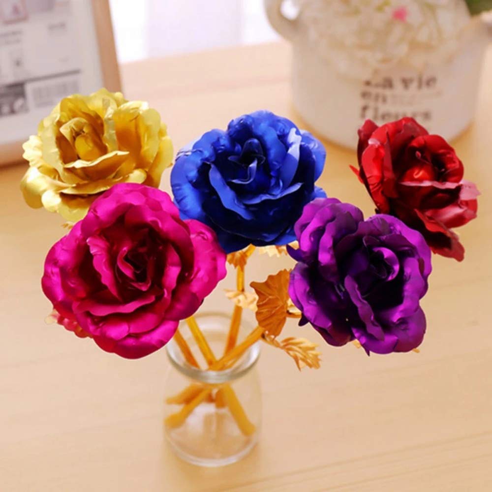 24K Gold Plated Rose - Luxury Eternal Flower Gift for Anniversary, Wedding, Valentine's Day - Perfect for Romantic Decor, Proposal, and Special Occasions