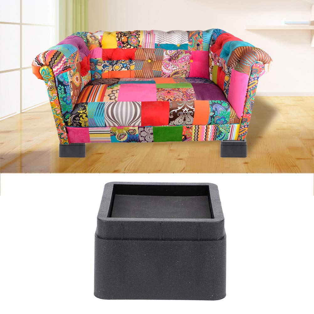 4PCS Black Stackable Bed Risers - 2