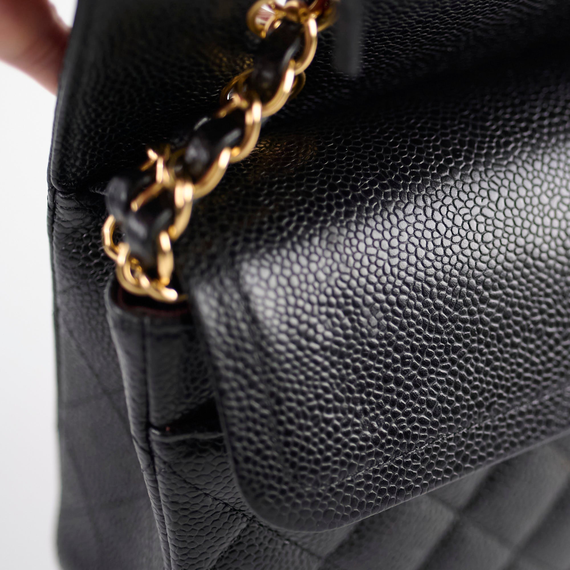 Chanel Medium/Large Classic Double Flap Bag in Black Caviar Leather 2021 Collection - Luxury Handbag for Women, Perfect for Work, Evening Events & Special Occasions