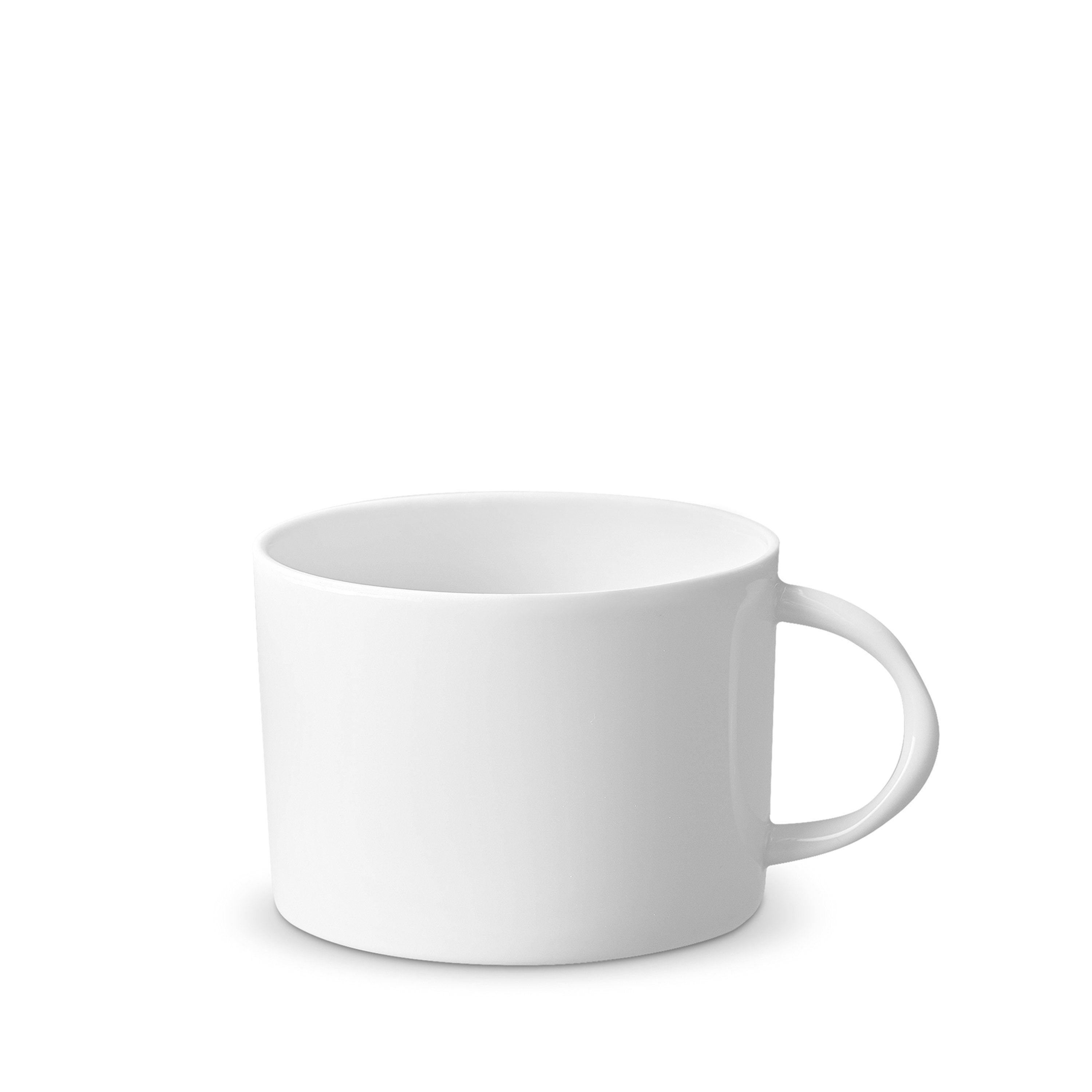 Premium White Ceramic Tea Cup with Handle - Elegant & Durable for Hot Tea, Coffee, or Herbal Drinks - Perfect for Home, Office, or Gift Giving
