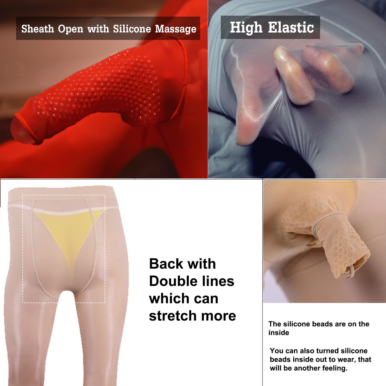 8D Sheer Nylon Pantyhose for Women - Sexy Shiny Glossy Stockings with Silicone Band for Comfort & Style - Perfect for Date Night, Office Wear & Special Occasions