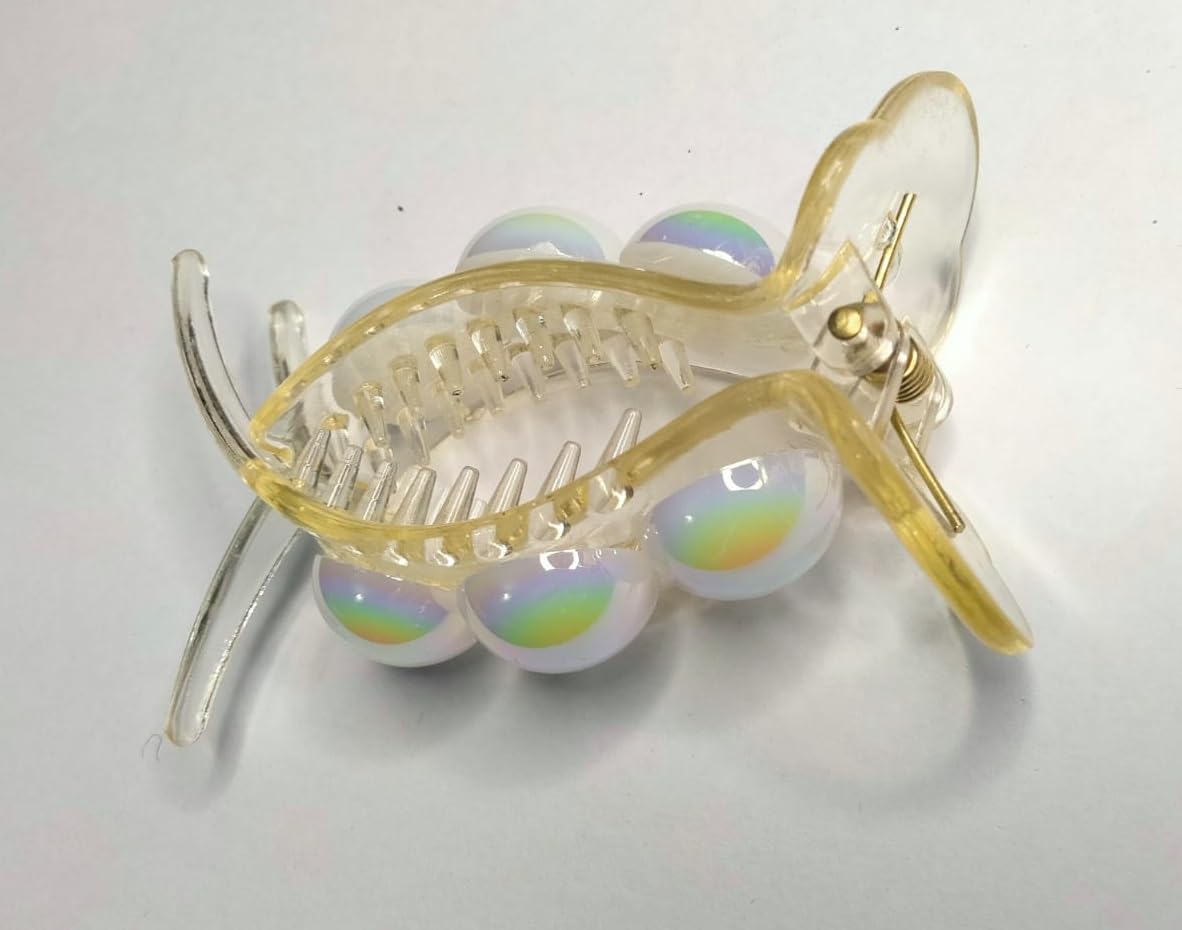 THE GLAM NIYATI Pearl Mermaid Hair Claw Clip for Women - Elegant Hair Styling Accessory for Girls, Bridal, Prom & Everyday Wear