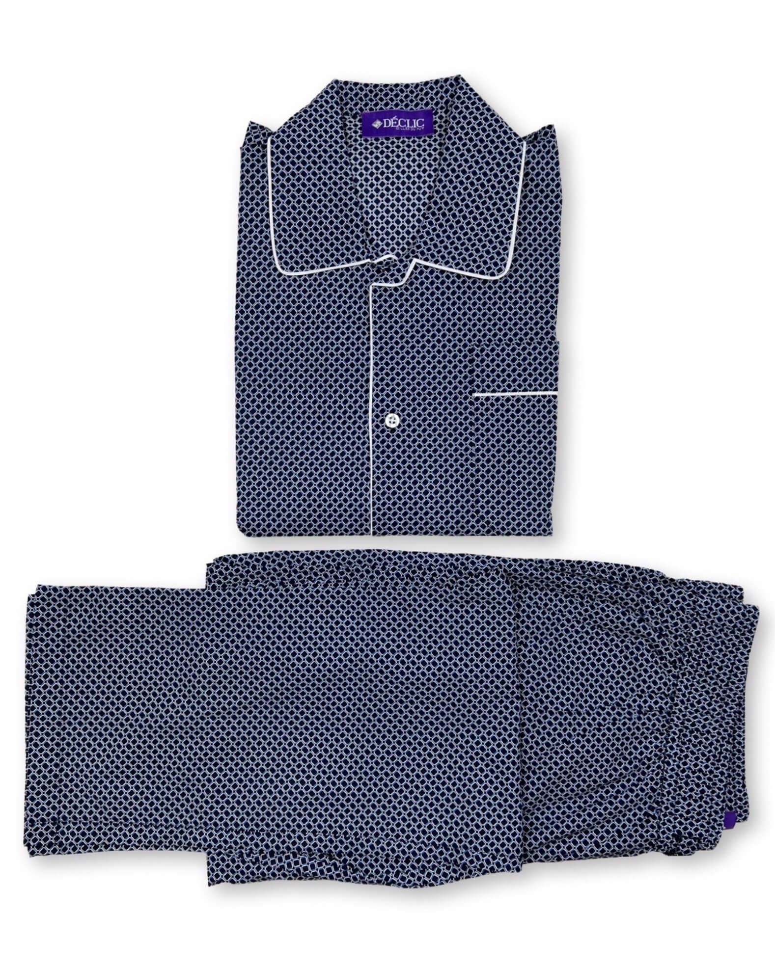 DÉCLIC Linx Pattern Pajamas Set for Women - Soft & Comfortable Sleepwear for Nighttime Relaxation - Perfect for Lounging, Bedtime, and Cozy Evenings at Home