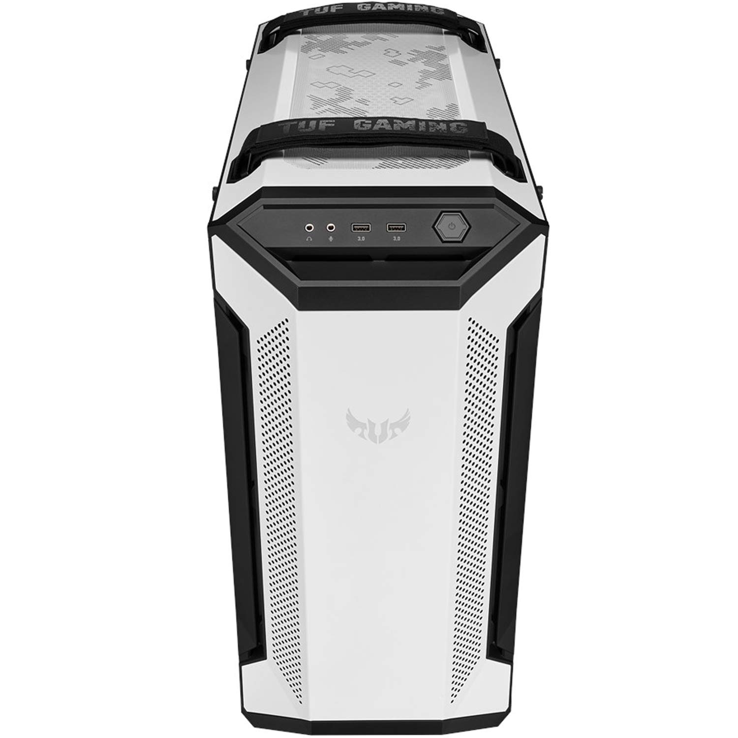 ASUS TUF Gaming GT501 White Mid-Tower PC Case - Supports EATX Motherboards, 2x USB 3.1 Ports, Tempered Glass Side Panel, 4 Pre-Installed Fans | Perfect for Gaming PC Builds, Streaming Setups & High-Performance Workstations