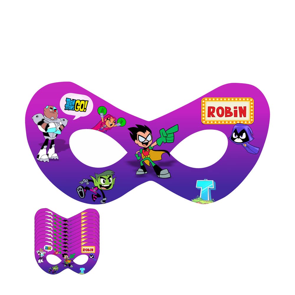 Personalized Teen Titans Eye Mask with Baby Name - Custom Themed Birthday Party Decorations for Kids & Teens | Perfect for Cosplay, Sleepovers & Themed Celebrations