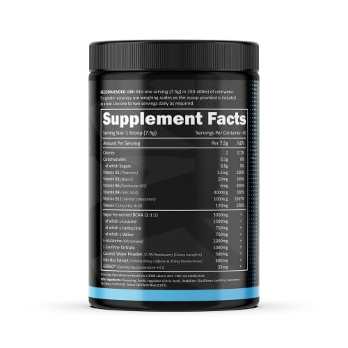 Efectiv Nutrition Amino Lean 240g Blue Razz Slush - Premium Amino Acid Supplement for Muscle Recovery & Energy Boost - Perfect for Pre-Workout & Post-Workout Nutrition