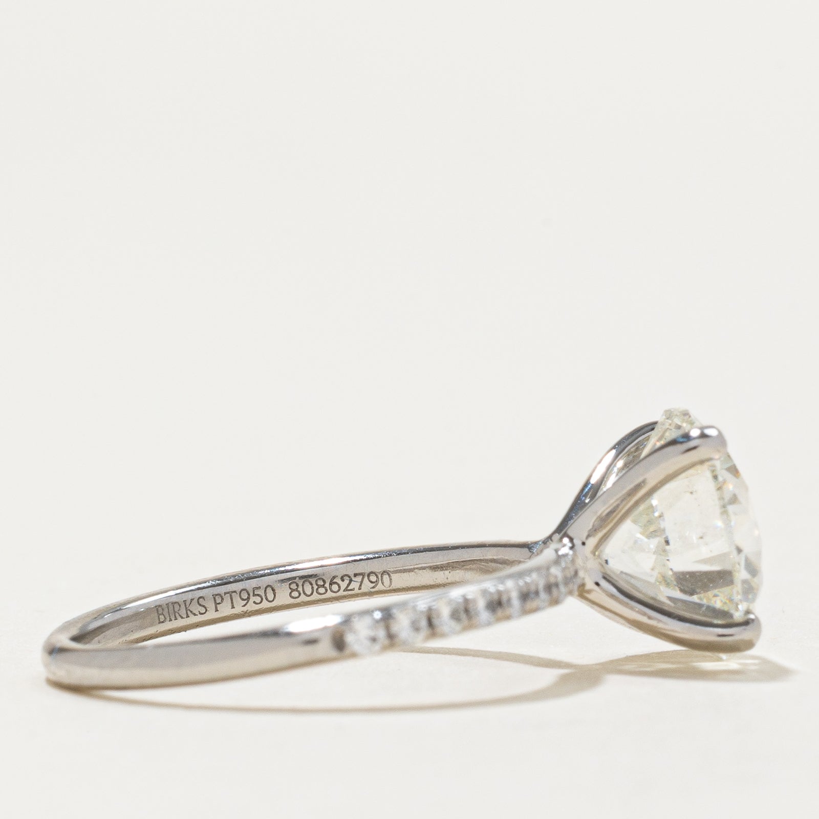 2.64ct GIA Certified Diamond Engagement Ring - SI1 Clarity, I Color, Excellent Cut with 0.18ctw Side Stones | Size 5 | Perfect for Proposals, Anniversaries & Special Occasions
