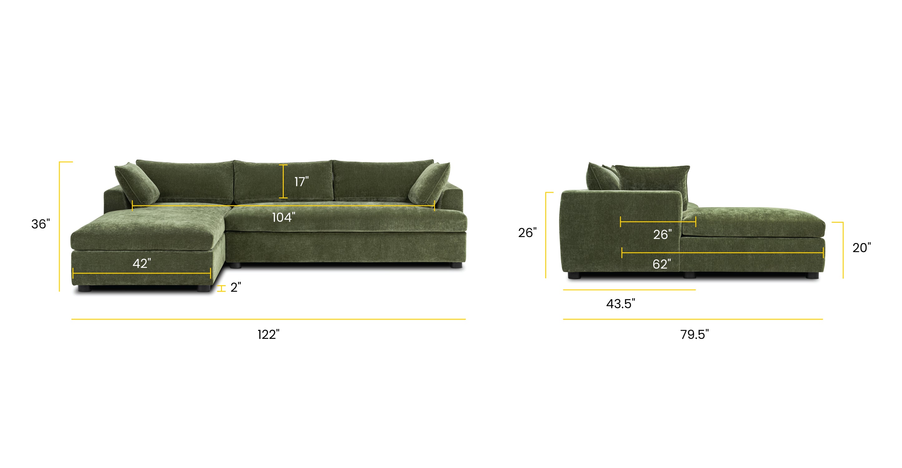 Milo Left-Facing Sleeper Sectional Sofa with Recliner - Modern L-Shaped Couch for Living Room, Family Room, and Home Theater Comfort