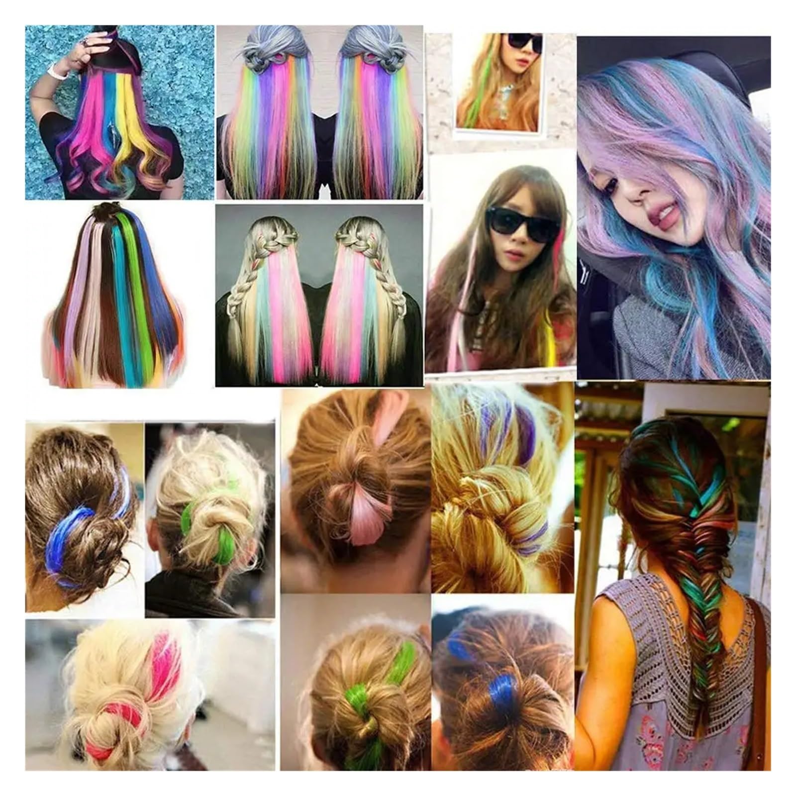 5-Piece Feather Hair Extensions Clip-On Straight Fringe Synthetic Hairpieces - Natural Color Hair Extensions for Women | Perfect for Parties, Weddings & Everyday Styling