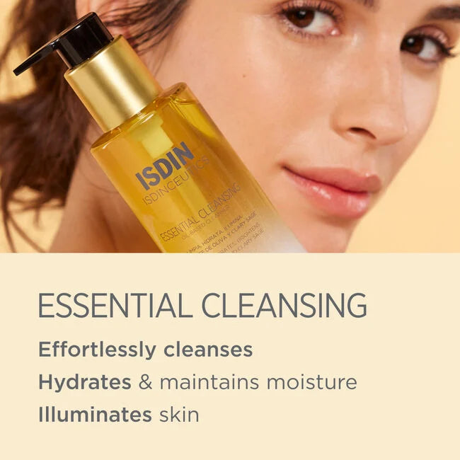 ISDIN ISDINCEUTICS Essential Cleansing Gel - Gentle Face Wash for Sensitive Skin | Daily Skincare Routine, Morning & Night Cleanser for Healthy Glow