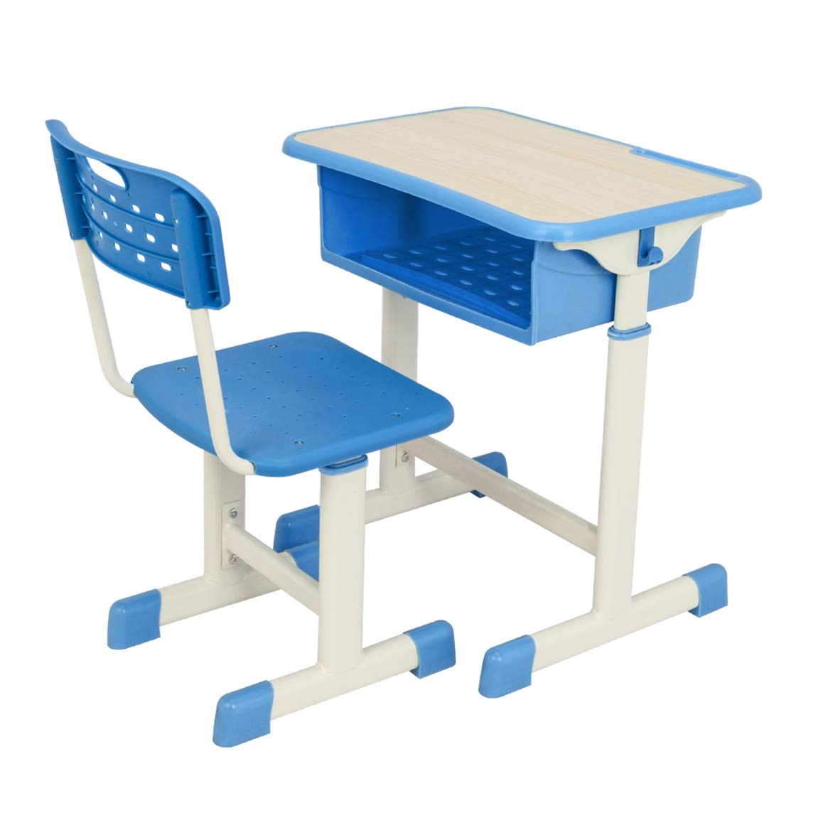 Adjustable Student Desk & Chair Set with Storage - Study & Homework