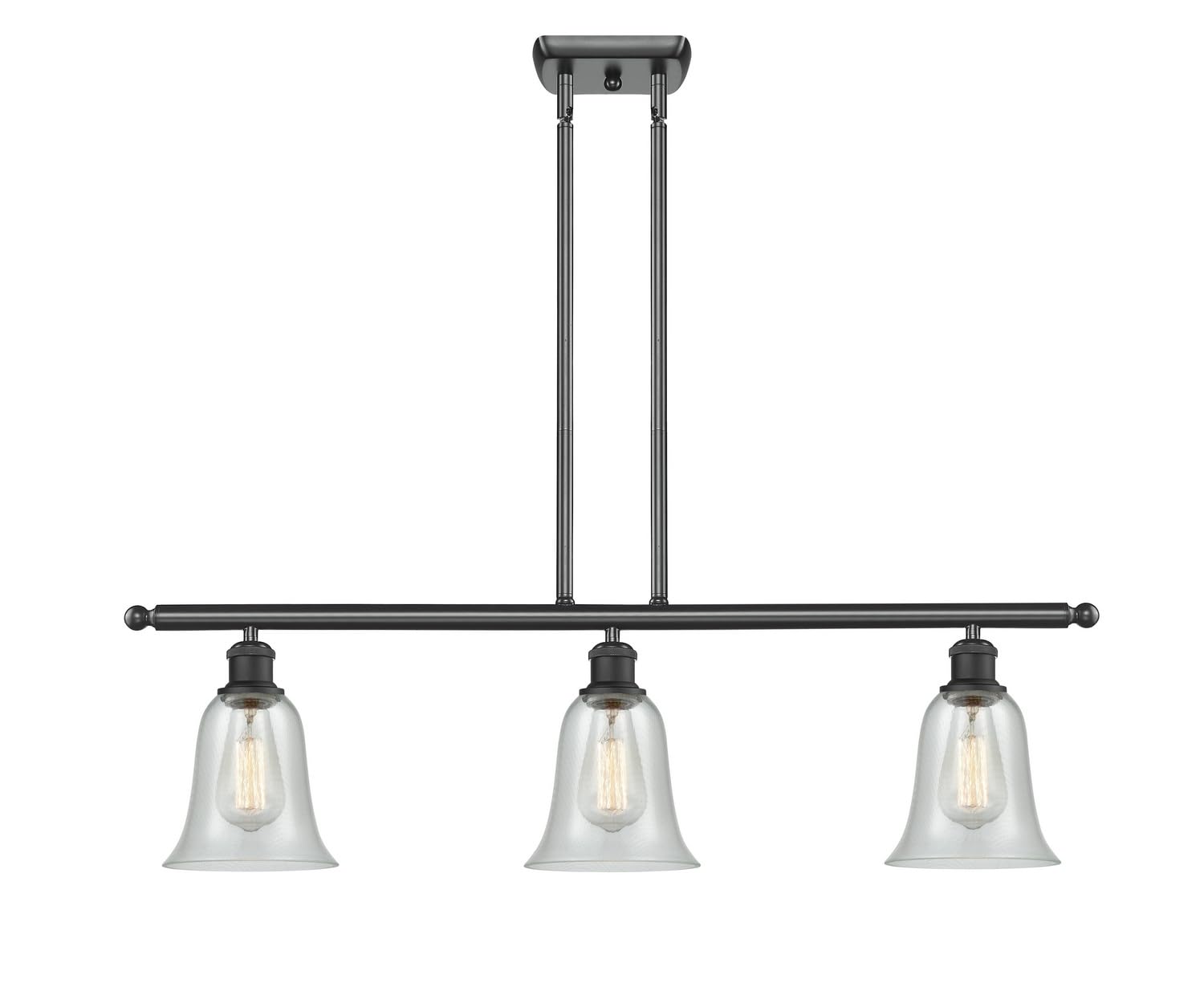 Vintage Dimmable LED 3 Island Light Fixture - Matte Black Finish, Energy Efficient Lighting for Kitchen, Dining Room & Bar Counter