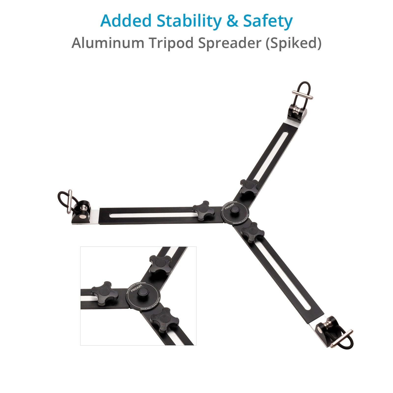 PROAIM Heavy-Duty 150mm Camera Tripod Stand with Spreader - 250kg/551lb Payload, 35