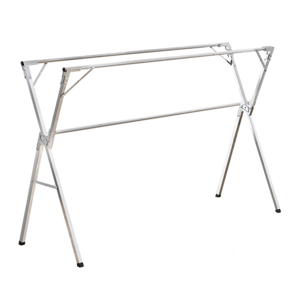 Foldable Floor Clothes Rack - Adjustable Telescoping Garment Rail for Bedroom, Closet & Laundry Room | Space-Saving Indoor Clothing Organizer for Drying, Storage & Display
