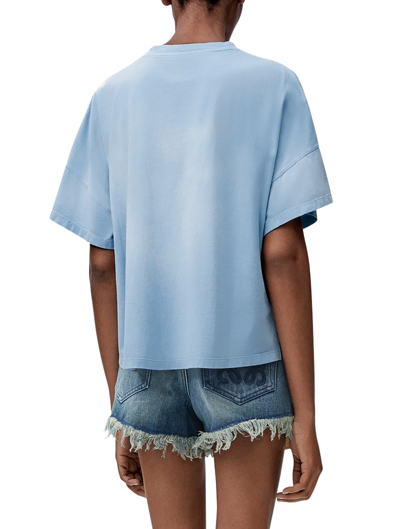 Loewe X Paula's Ibiza Cotton T-Shirt for Men & Women - Blue Sky Casual Short Sleeve Tee - Perfect for Beach, Vacation, and Summer Outfits