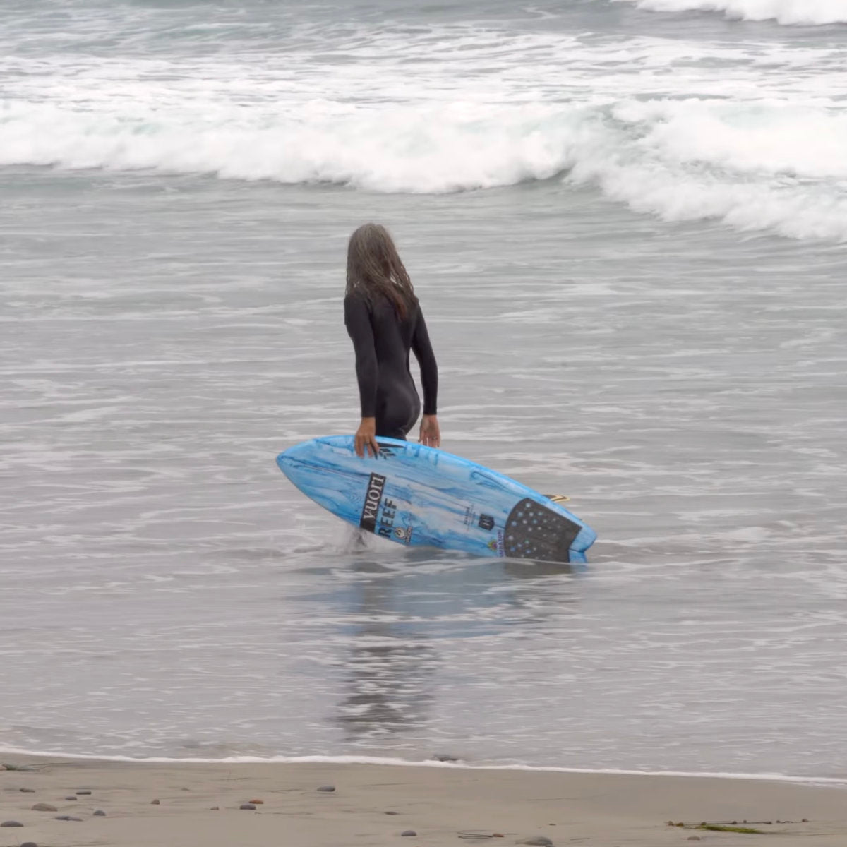 Machado Seaside 5'11 Surfboard - Helium Blue Futures Fins - High Performance Shortboard for Waves & Beach Surfing