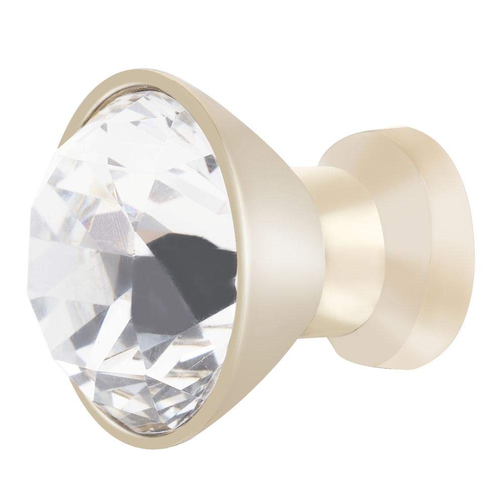 Vintage Crystal Cabinet Knobs - 4Pcs 30mm Single Hole Dresser Pull Handles for Cupboard, KTV Desk, Drawers, Closet & Kitchen (Retro Design, Style #2) - Perfect for Home Renovation & Furniture Upgrade