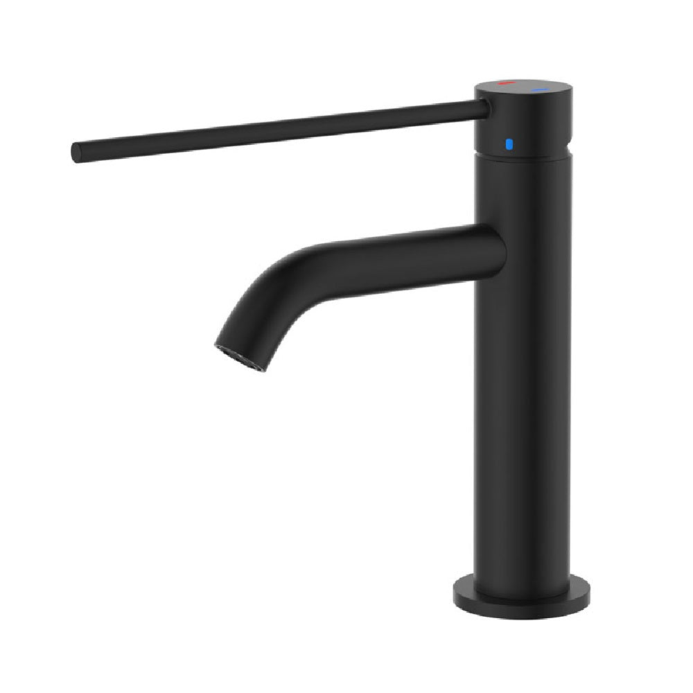 Fienza 228103DB Kaya Care Basin Mixer Faucet in Matte Black - Modern Bathroom Sink Faucet for Home & Hotel Use