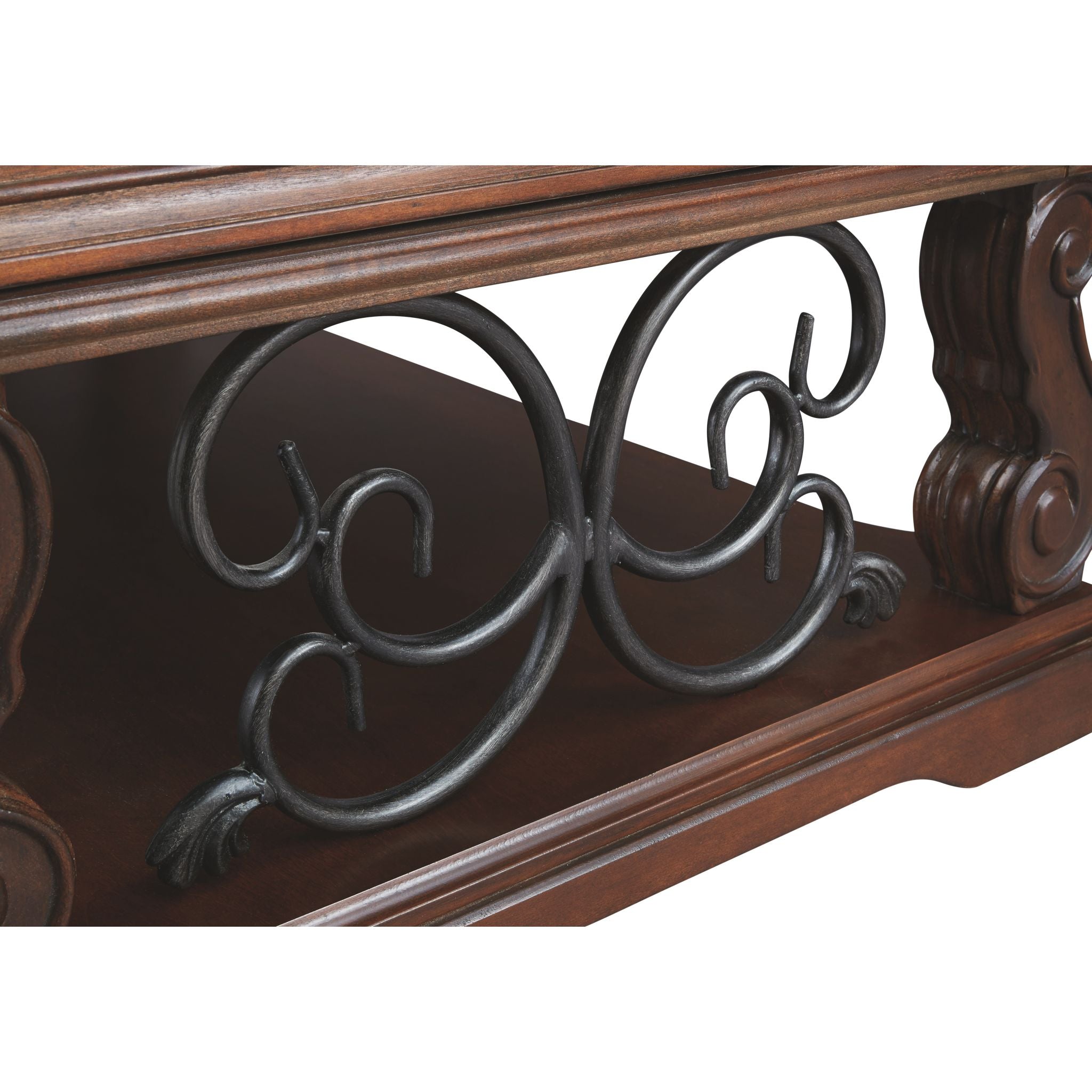 Alymere Rustic Brown Coffee Table - Farmhouse Style Living Room Furniture for Home Decor