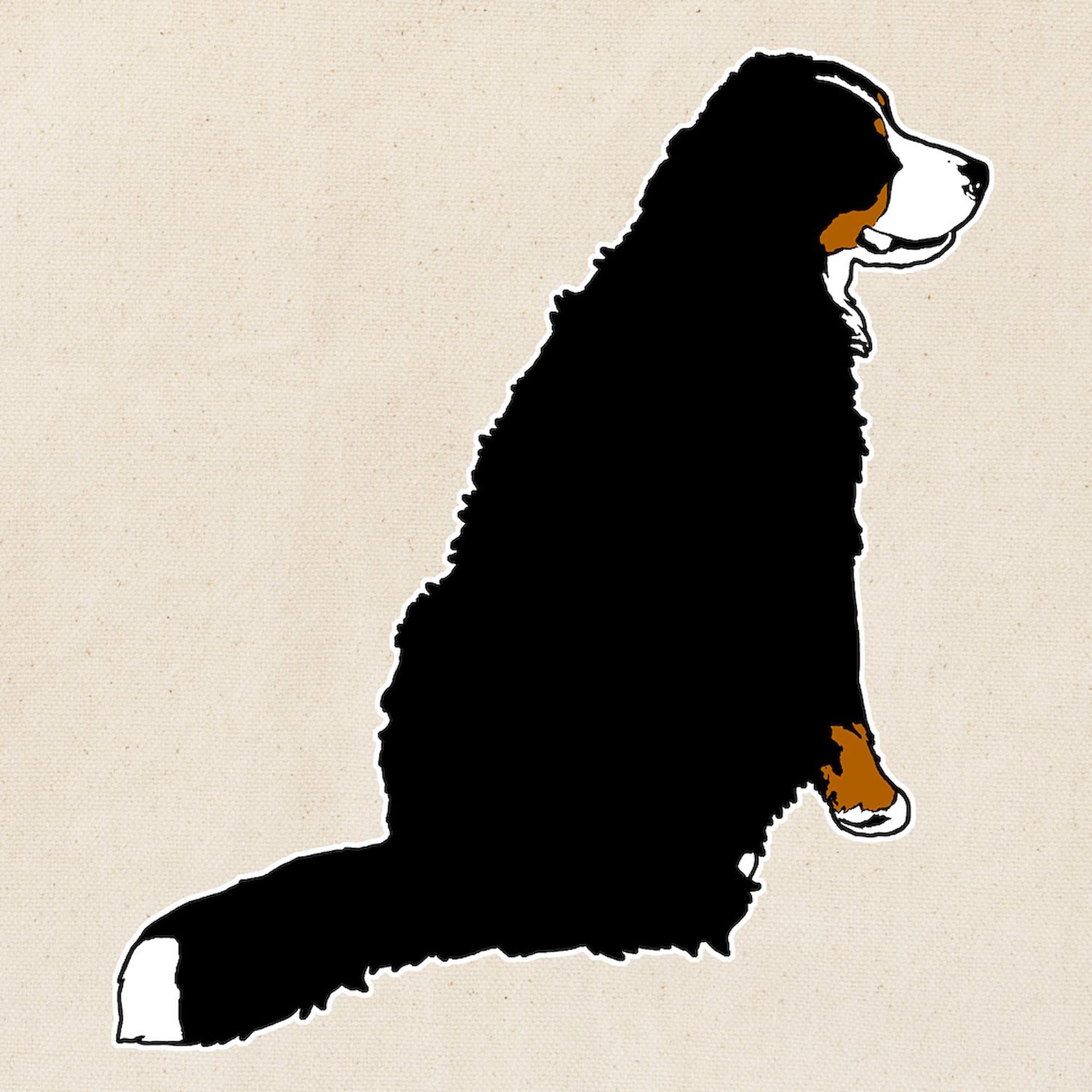 Bernese Mountain Dog Tote Bag - Natural Canvas Reusable Shopping Bag for Groceries, Beach & Daily Use | Cute Dog Lover Gift