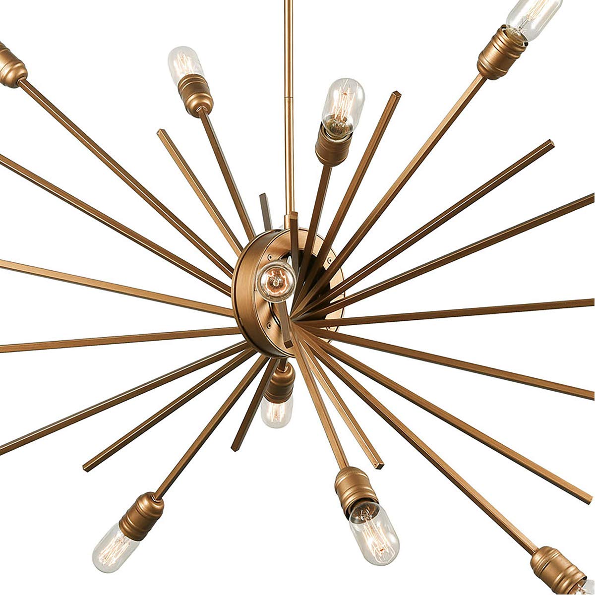 Xenia 14-Light Matte Gold Chandelier - Modern Kitchen Island Lighting Fixture for Dining Room & Farmhouse Decor