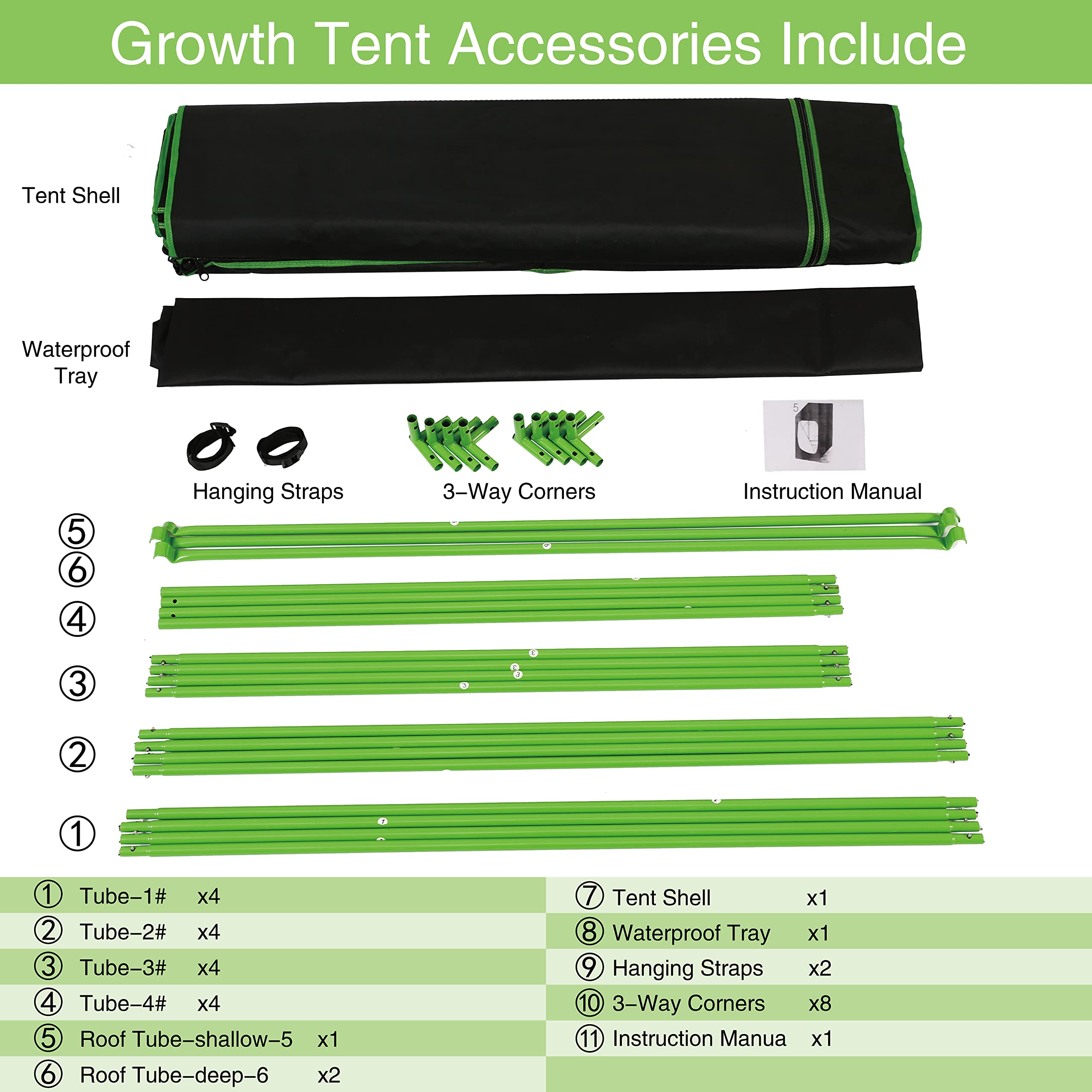 600D Mylar Hydroponic Grow Tent 60x60x80 Inches - High Reflective Greenhouse Grow Tent with Observation Window & Removable Floor Tray for Indoor Plants | Perfect for Home Gardening, Hydroponics, and Seed Starting (Texas Made)