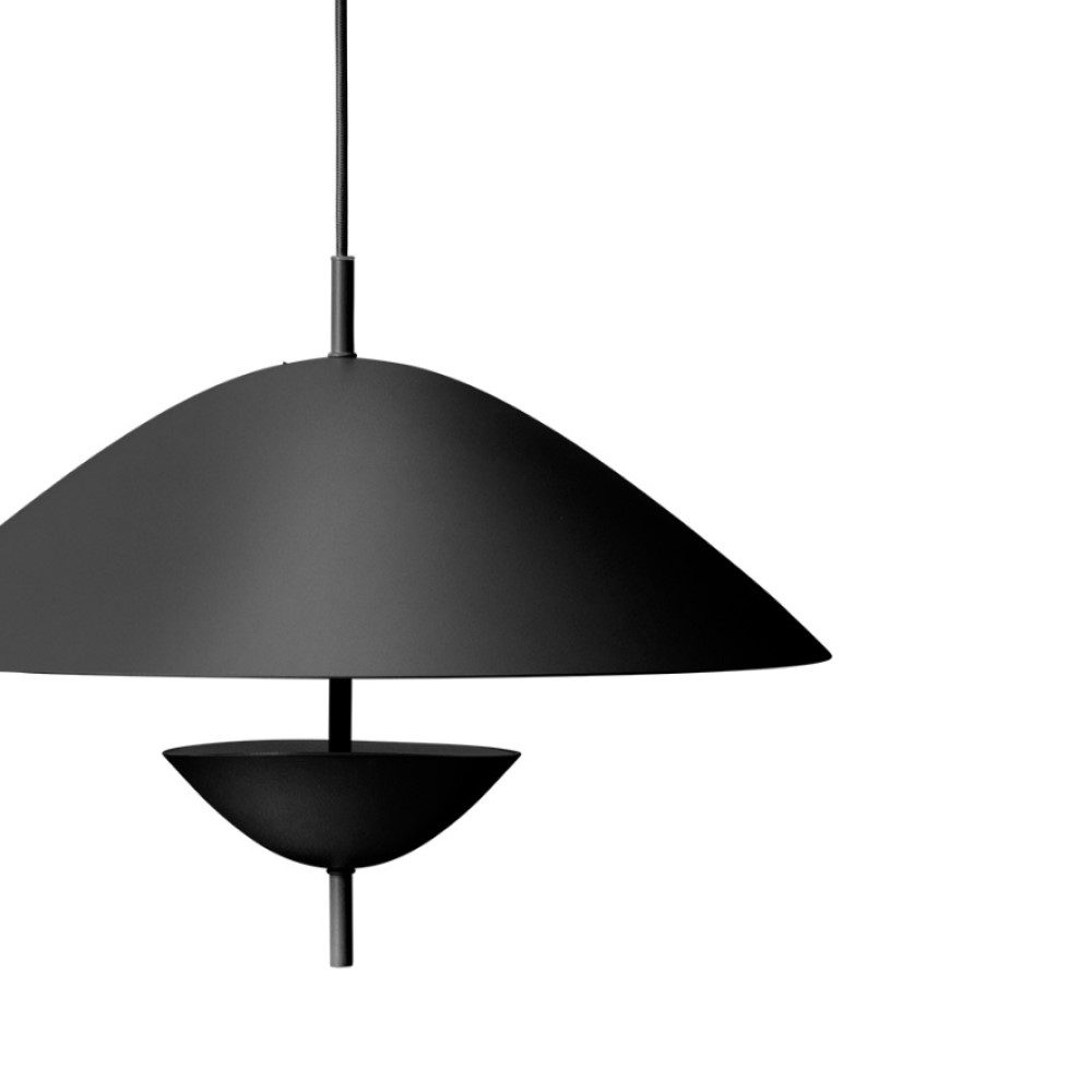 FERM LIVING Lod Pendant Light - Blackened Iron Finish - Modern Scandinavian Hanging Lamp for Dining Room, Kitchen Island & Living Room Decor
