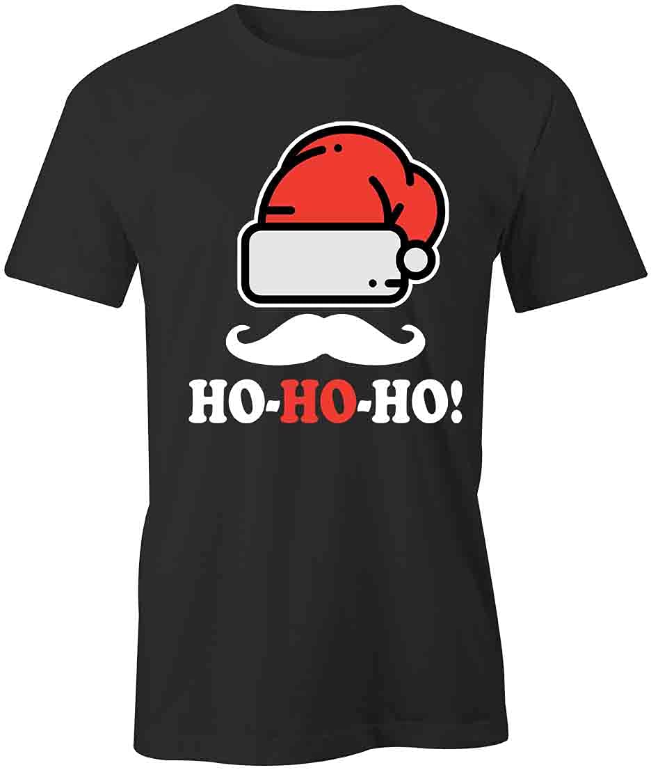 Ho Ho Ho Christmas T-Shirt for Men & Women | Black Graphic Printed Tee | Holiday Party, Family Gathering, Xmas Gift