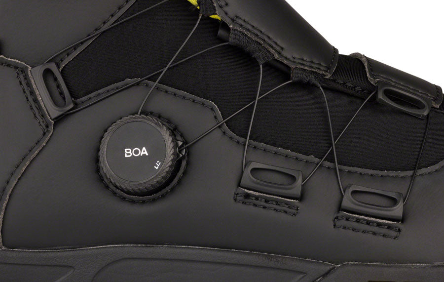 45NRTH Ragnarok BOA Cycling Boots - Winter Bike Shoes for Men, Waterproof & Insulated, Black, Size 48 - Perfect for Cold Weather Commuting and Mountain Biking