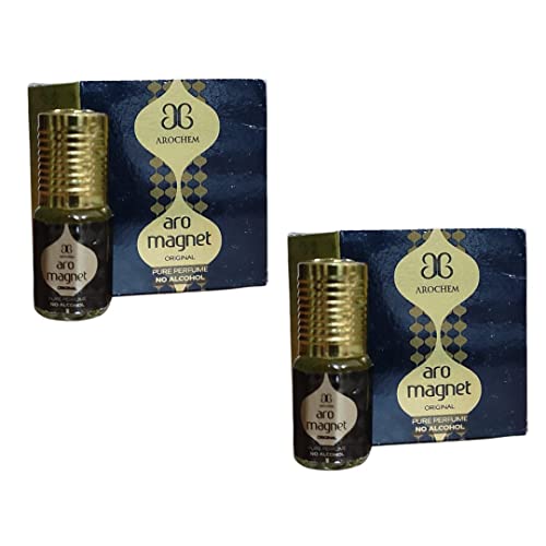 Bashaji Attar ARO MAGNET Roll-On Perfume Oil - 2ML (Pack of 2) | Organic, Long-Lasting Unisex Fragrance for Daily Wear, Meditation & Special Occasions