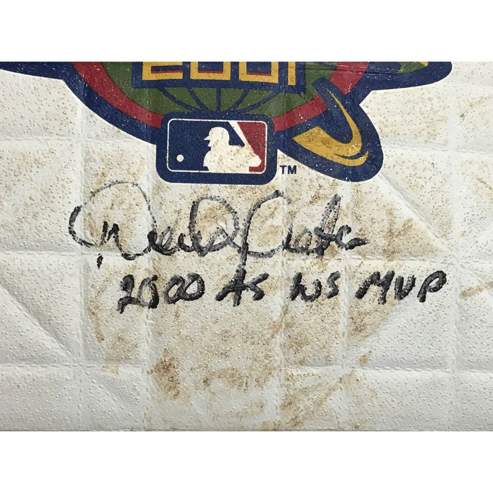 Derek Jeter Autographed 2001 World Series Game Used Baseball Base with MLB COA & JSA Certification - NY Yankees Memorabilia for Sports Collectors & Fans