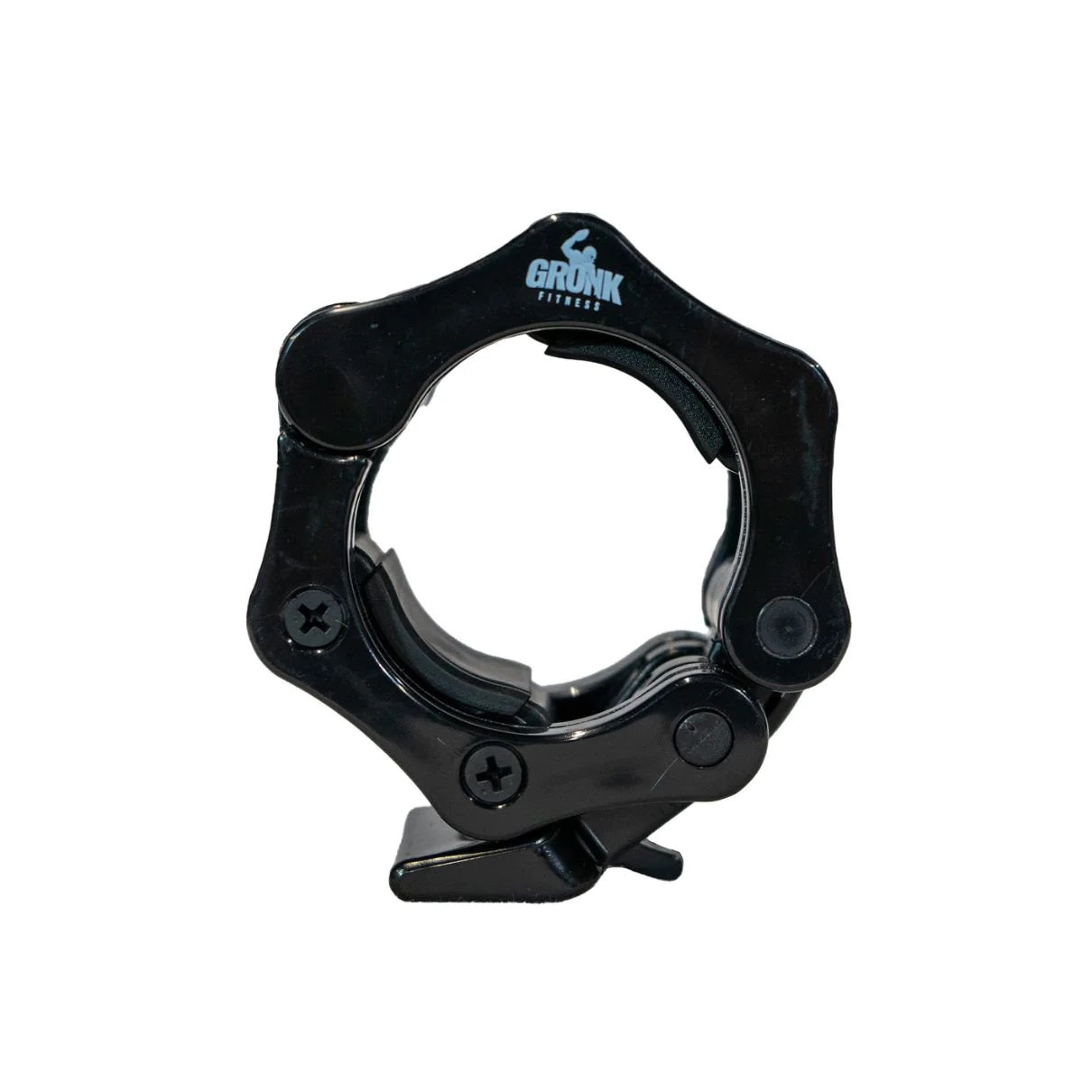 Gronk Fitness Bar Collars - Olympic Weightlifting Clamps for Powerlifting & Strength Training - Secure Barbell Weights - Heavy Duty Black Gym Equipment for Home & Commercial Use