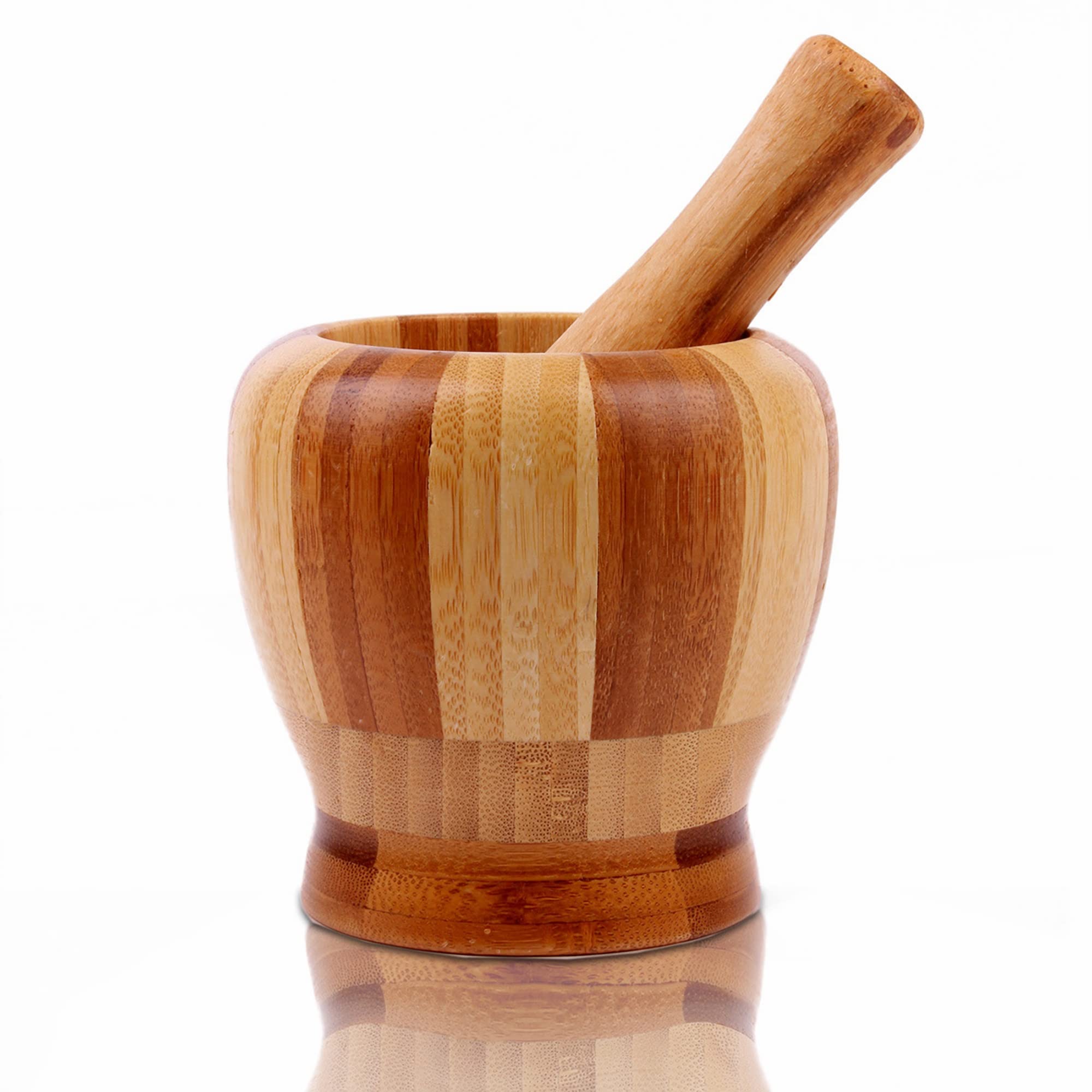Premium Wooden Mortar and Pestle Set - Handcrafted Smooth Round Grinder for Garlic, Herbs, Spices, Pepper & Grains - Natural Kitchen Tool for Cooking, Baking & Meal Prep - Perfect for Home Chefs & Healthy Lifestyles