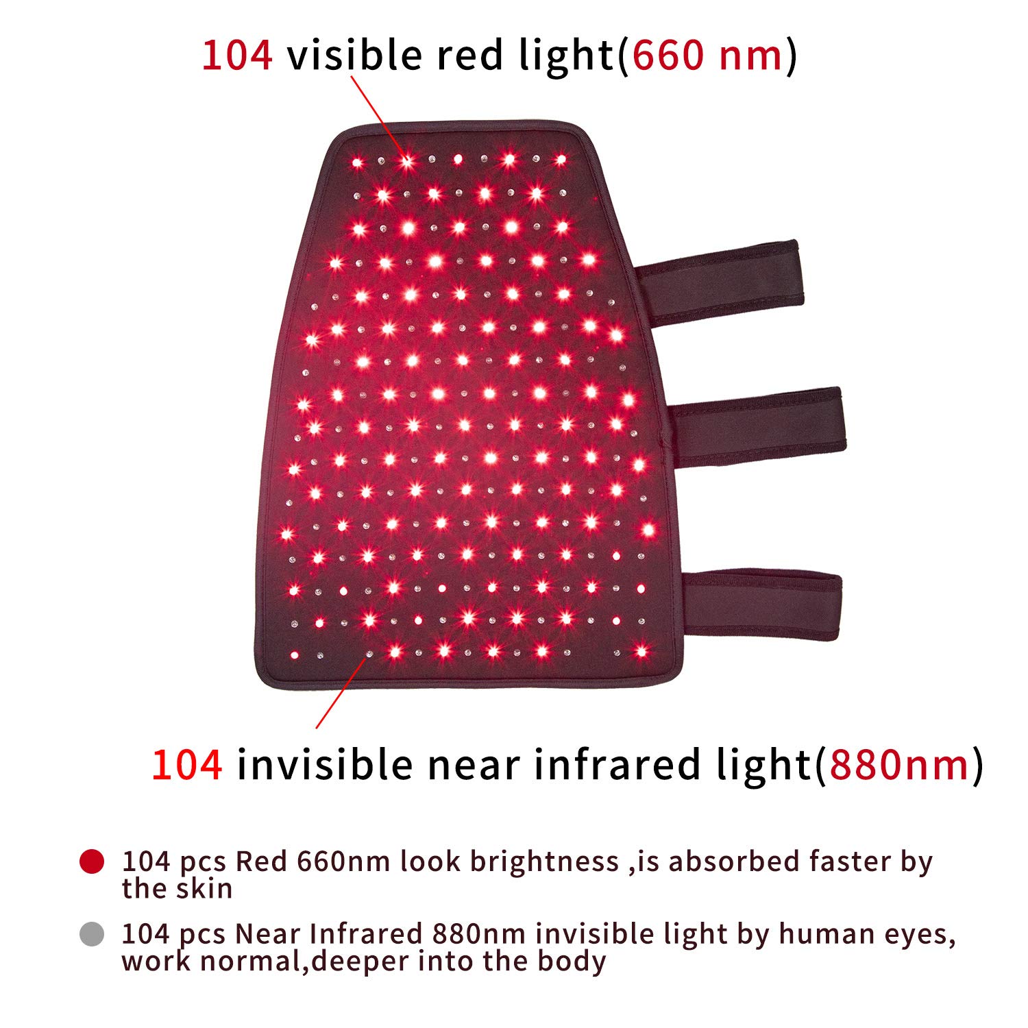 Infrared & Red Light Therapy Wrap for Calf, Leg & Arm Pain Relief - Muscle Relaxation Device for Office & Home Use - Portable Brace Pad for Sports Recovery, Arthritis & Joint Pain