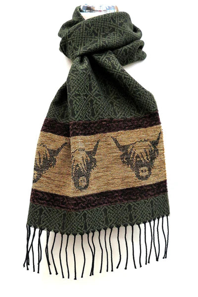 Handmade Scottish Scarf - Premium Wool & Chenille Blend Winter Wrap for Women & Men | Perfect for Cold Weather, Outdoor Activities & Gift Giving