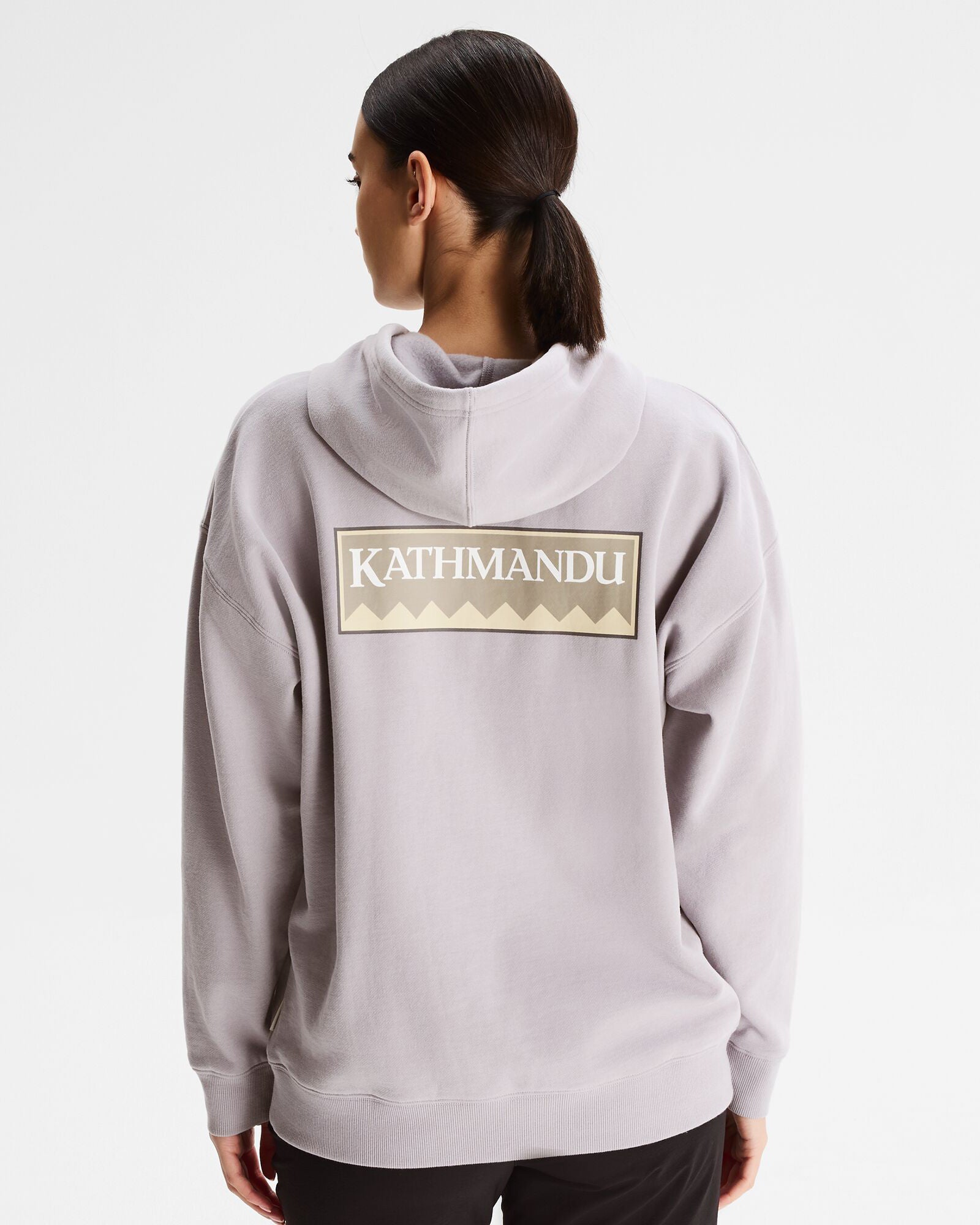 Women's Heritage Logo Slouchy Lightweight Hoodie - Light Haze | Cozy Pullover Sweatshirt for Casual Wear, Lounge & Outdoor Activities